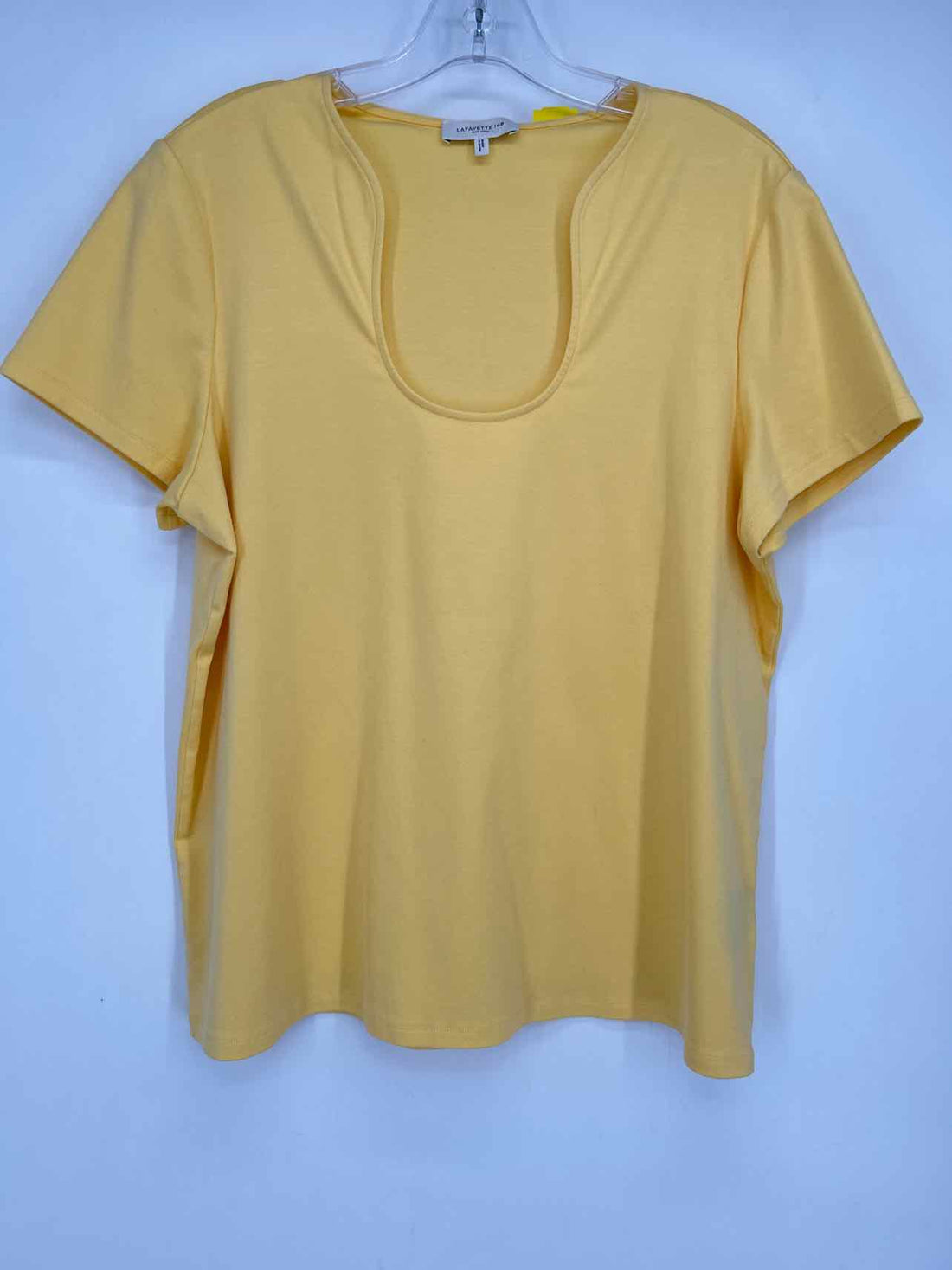 Lafayette 148 Size XL Yellow Short Sleeve