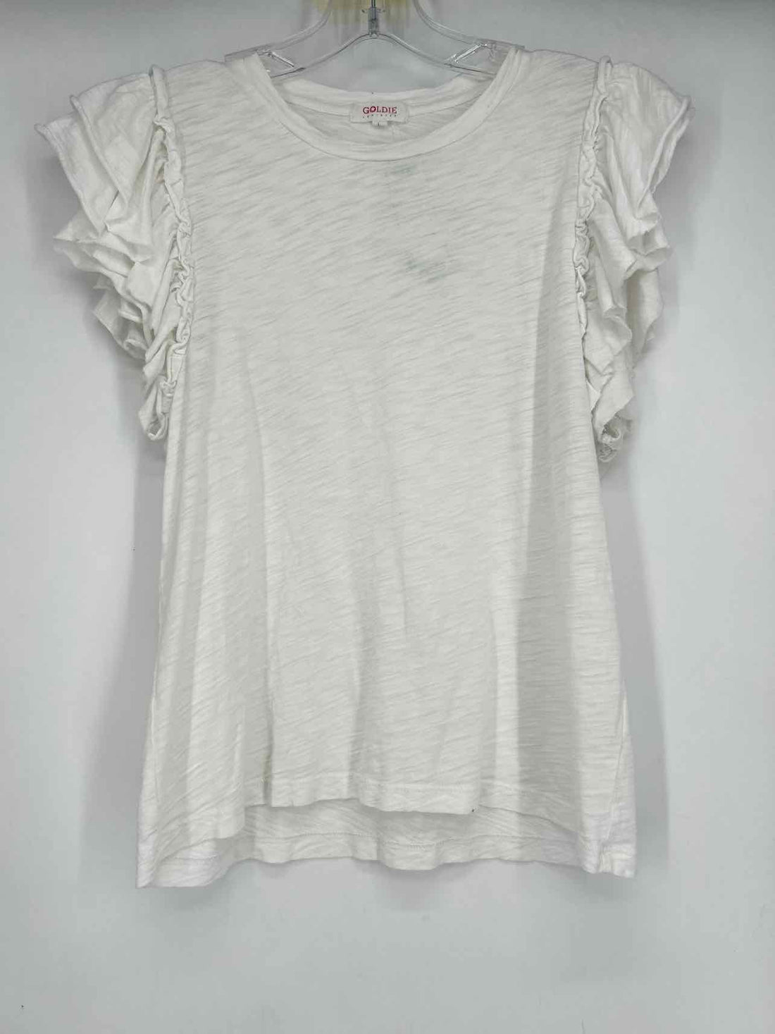 Goldie Lewinter Size L White Short Sleeve
