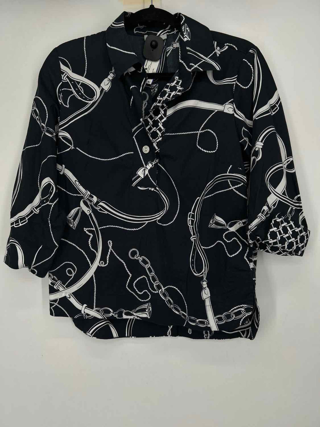 Jason Wu Size XS Dark Navy & White Long Sleeve