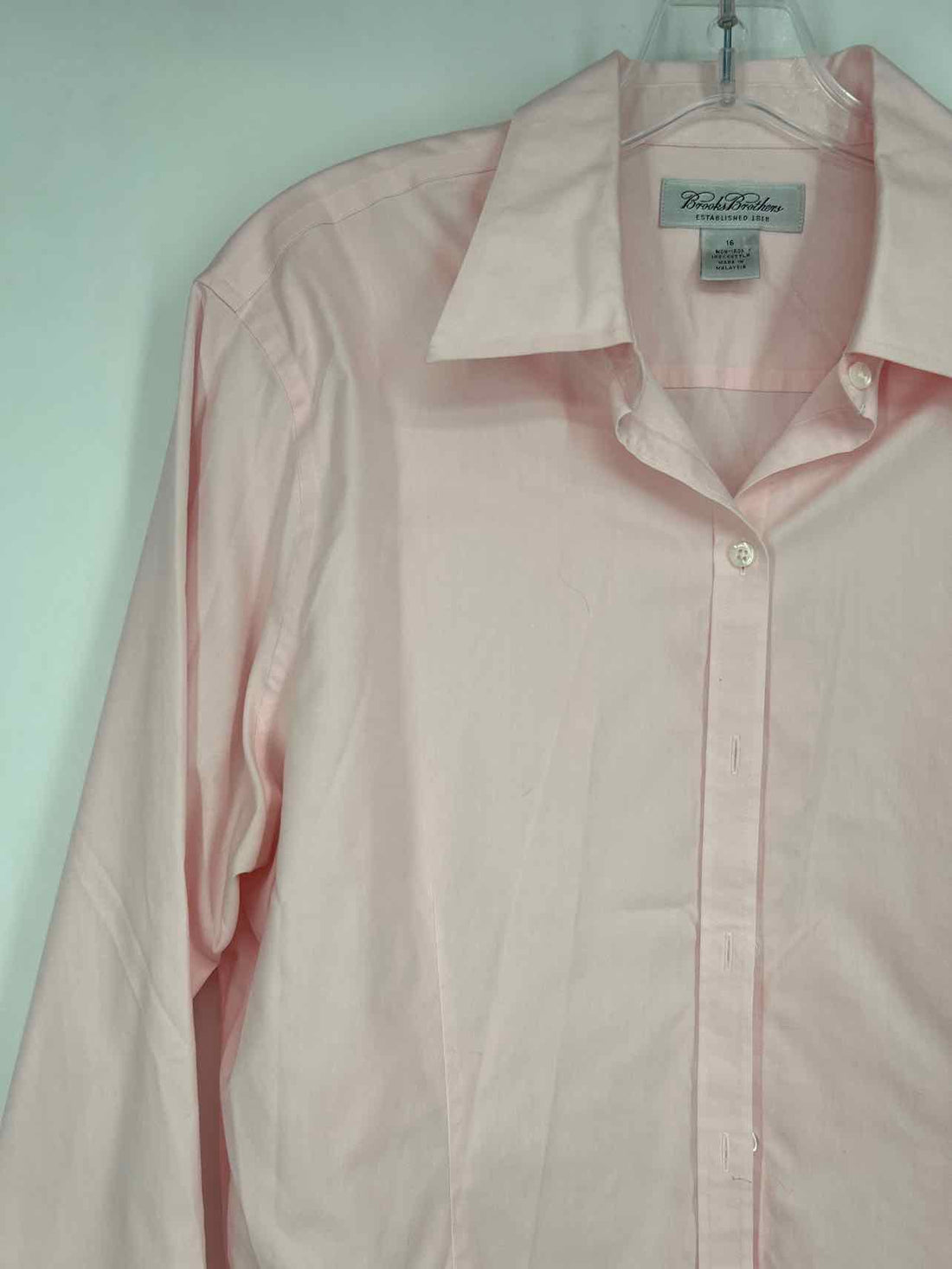 Brooks Brothers Size 16 Light Pink Long Sleeve