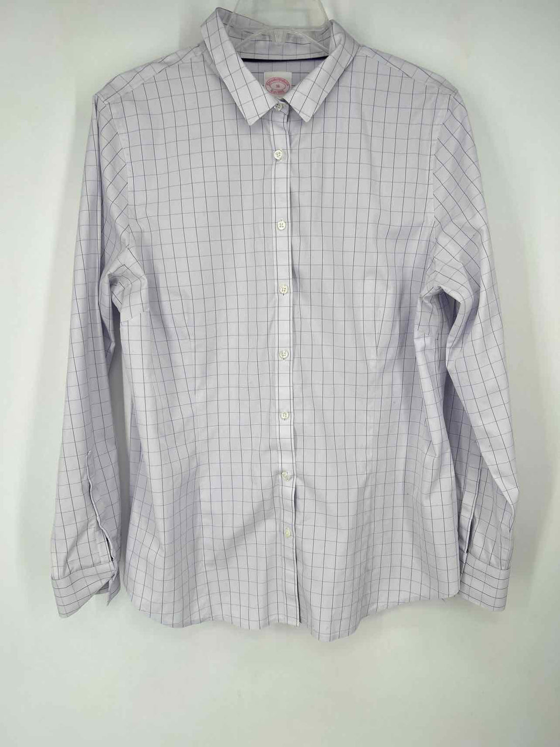 Brooks Brothers Size 16 Pale Purple Print Long Sleeve