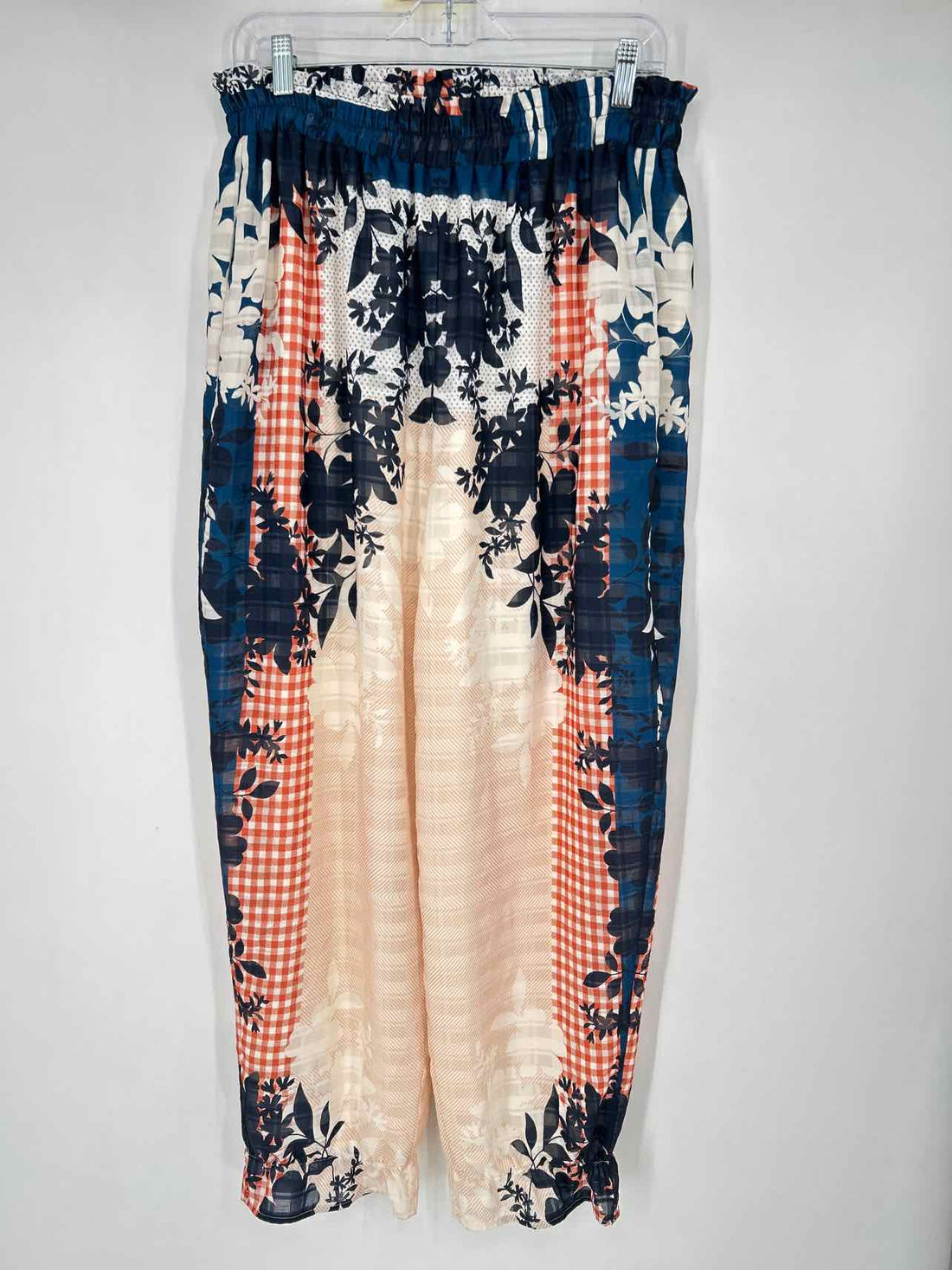 Eva Franco Size XL Navy & White Print Pants