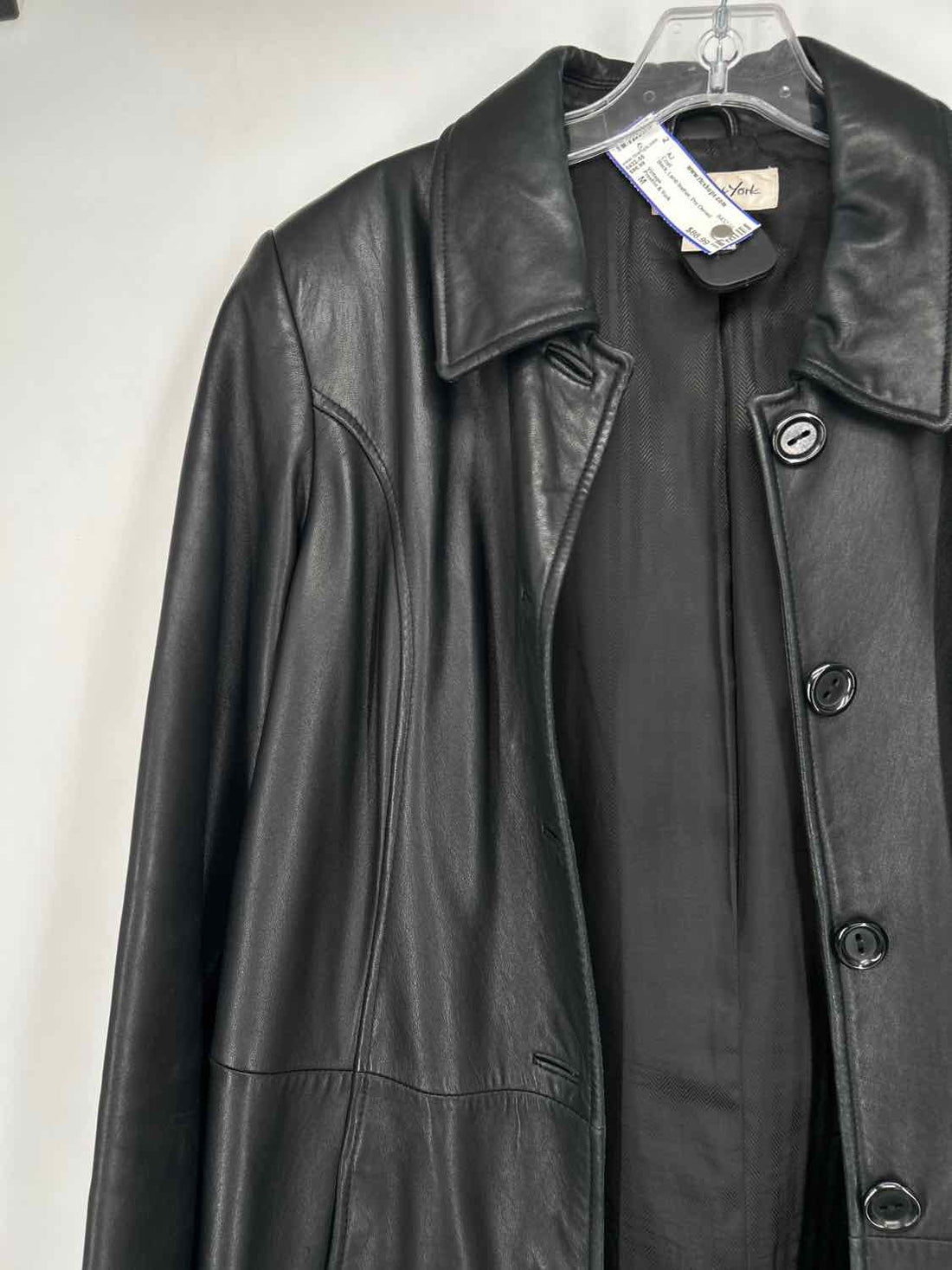 Preston & York Size M Black Lamb leather Coat