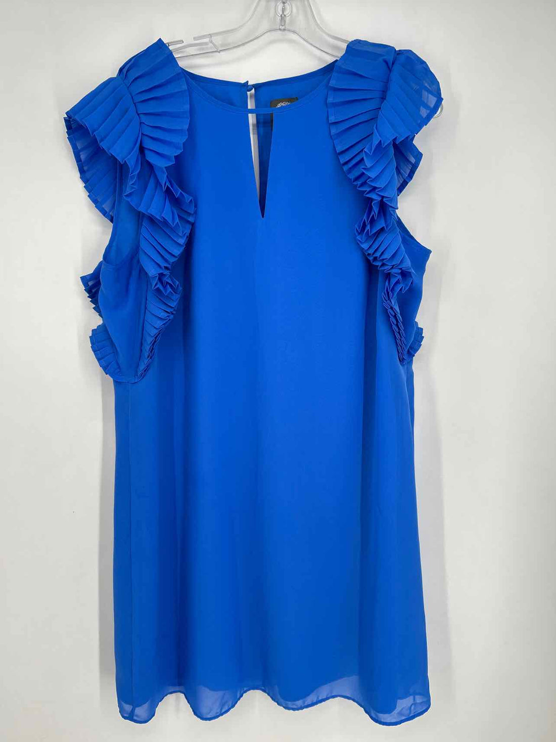 Vince Camuto Size 14 Blue Short Sleeve Dress