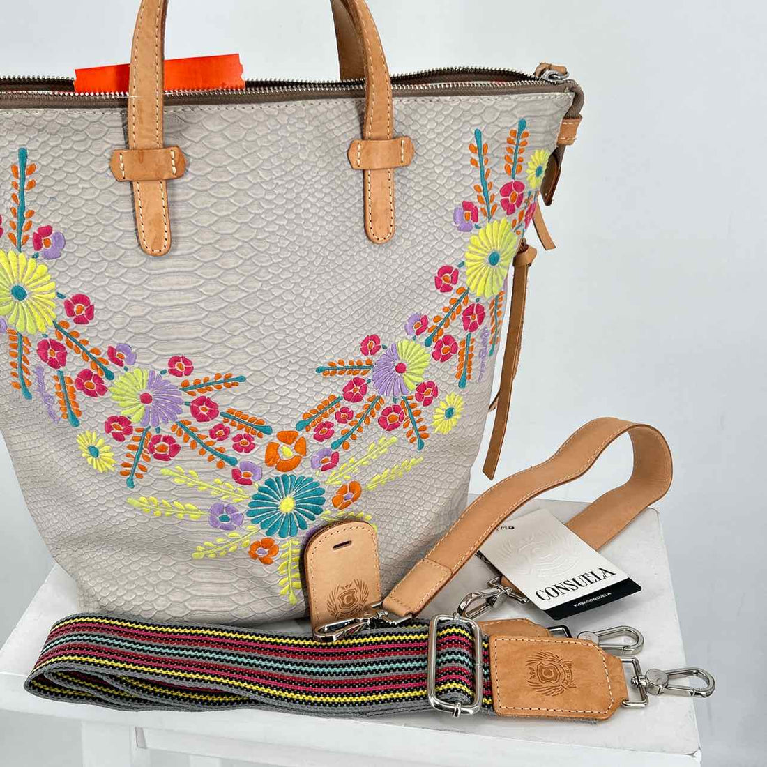 Consuela Tan Genuine Leather Pre Owned Satchel
