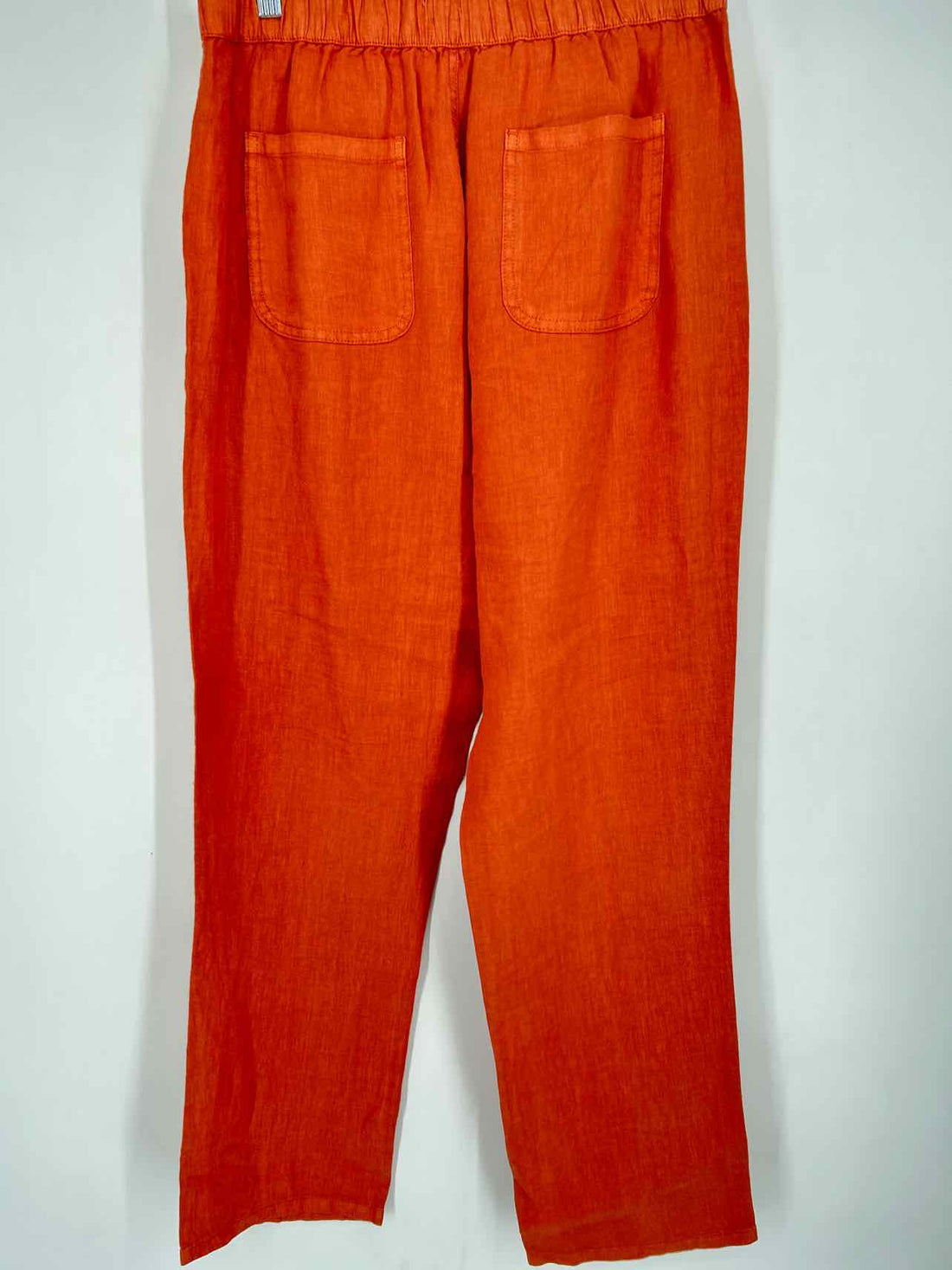 Nicole Miller Size M Orange Linen Pants