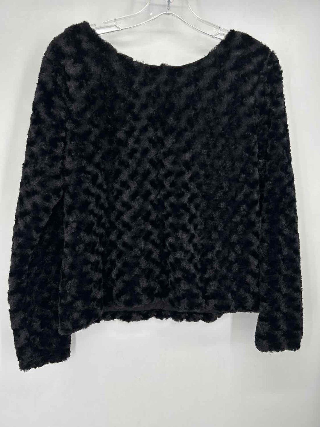 Lili Sidonio Size XS Black Faux Fur Sweater