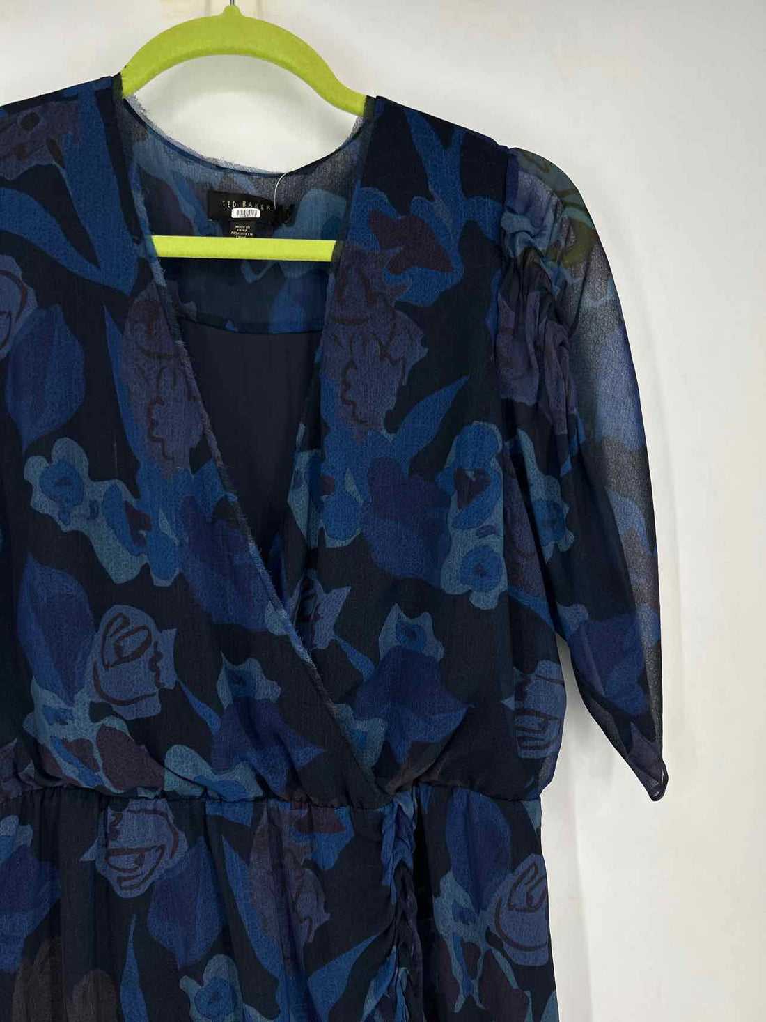 Ted Baker Size 3 Navy Floral Dress