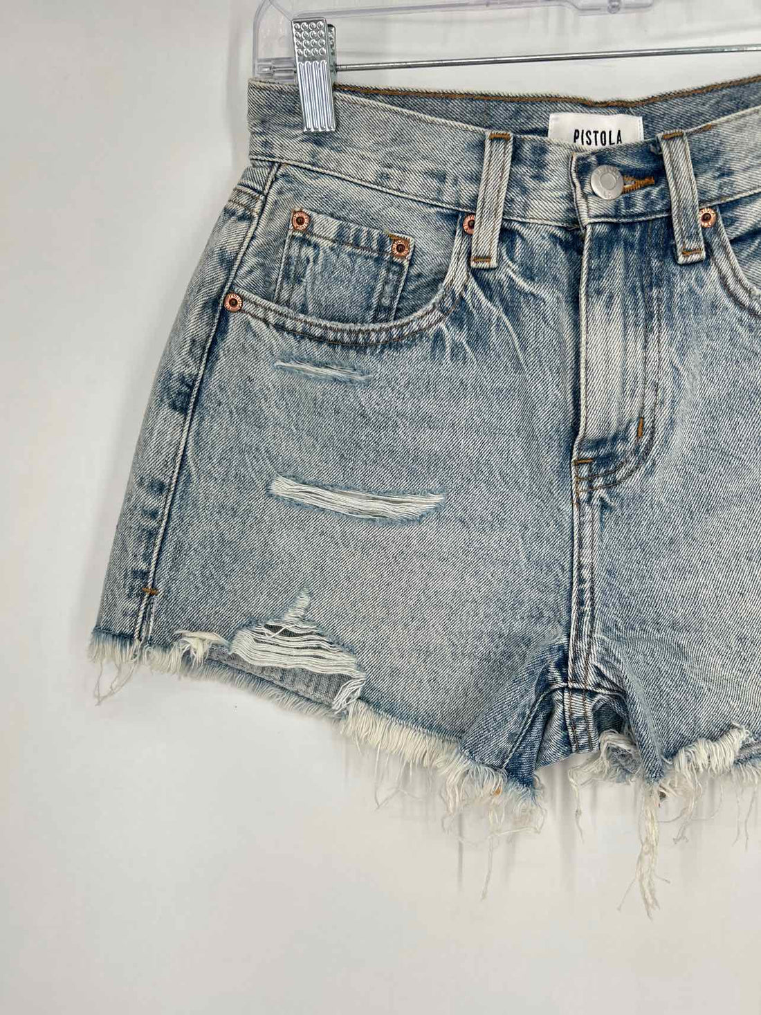 Pistola Size 25 Denim Distressed Shorts