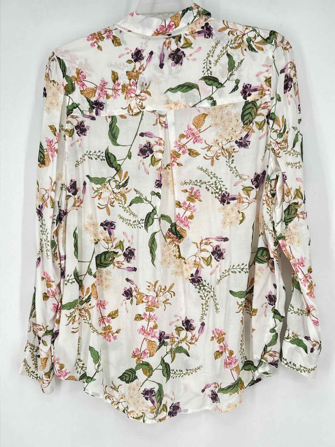 Lucky Brand Size XL White Floral Long Sleeve