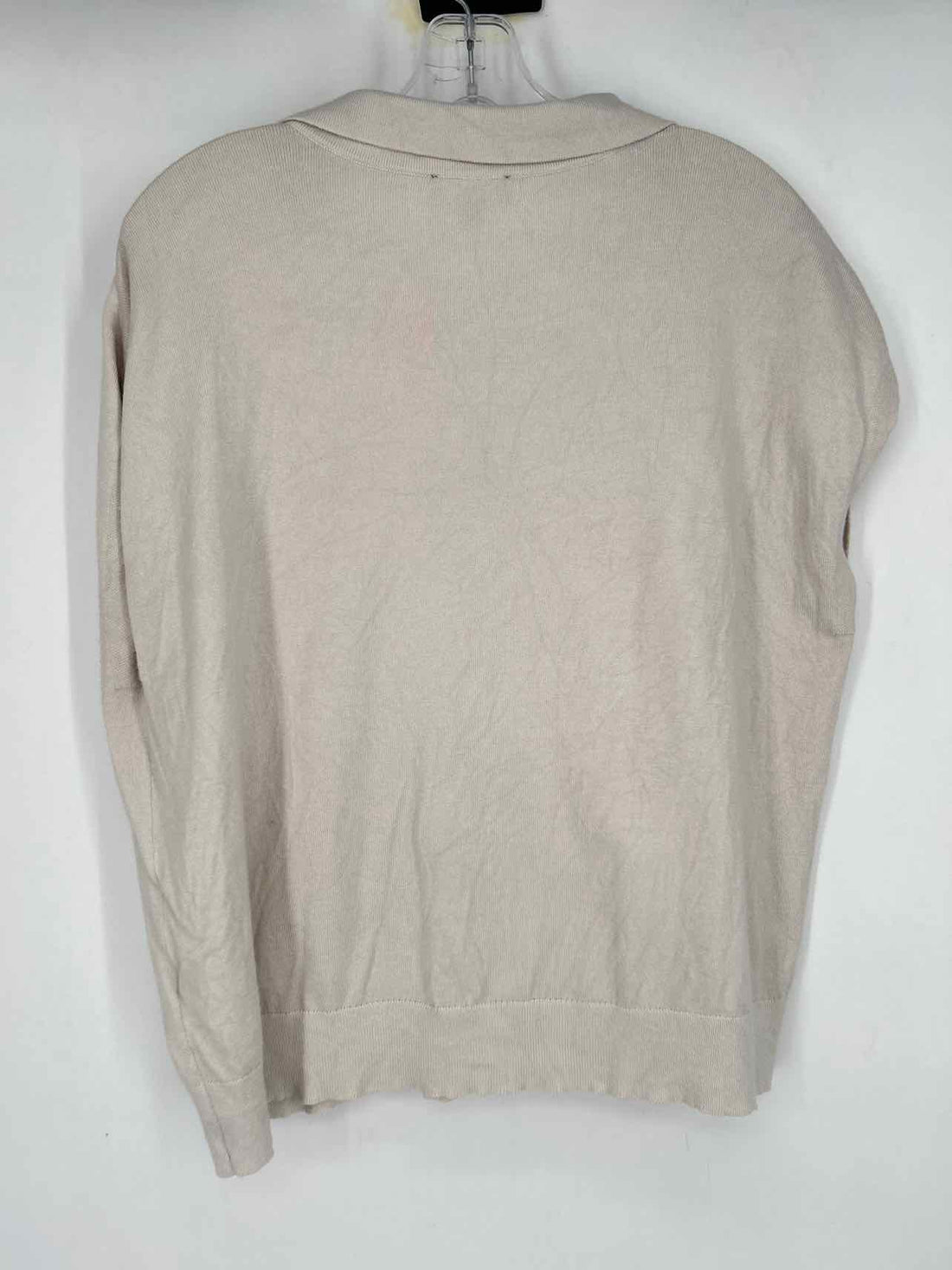 DKNY Size L Light Beige Short Sleeve