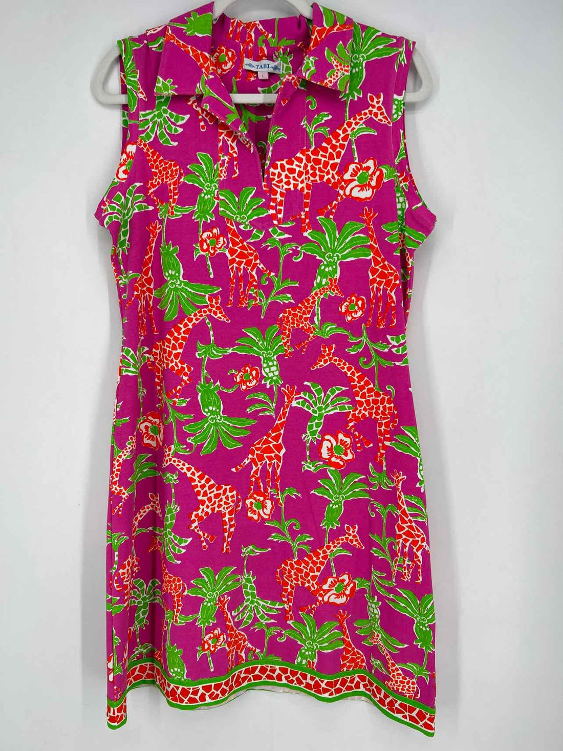 Tabi Size L Magenta Print NWT Dress