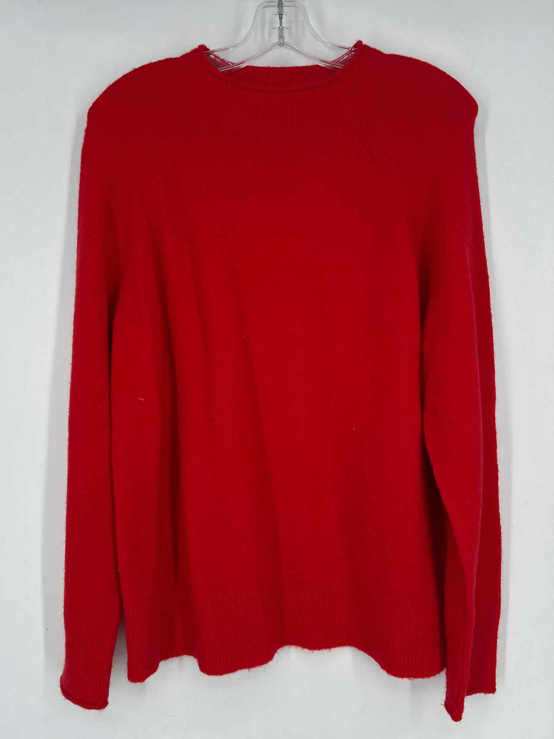 J Crew Size M Red Merino Wool Blend Sweater