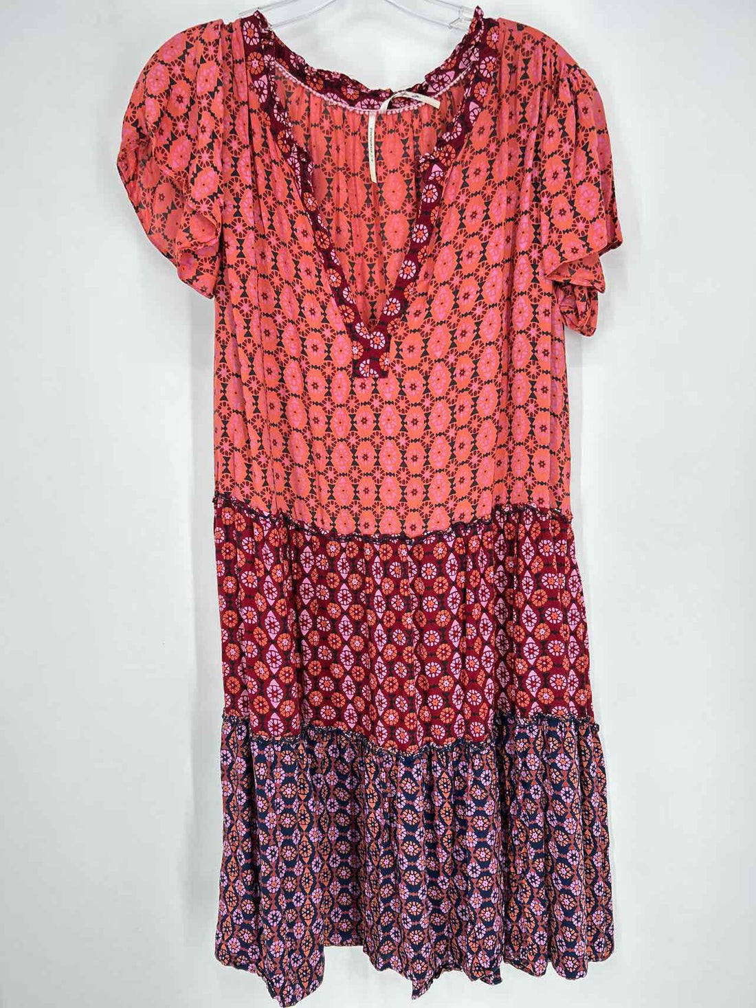 By Anthropologie Size 3X Orange Print Dress
