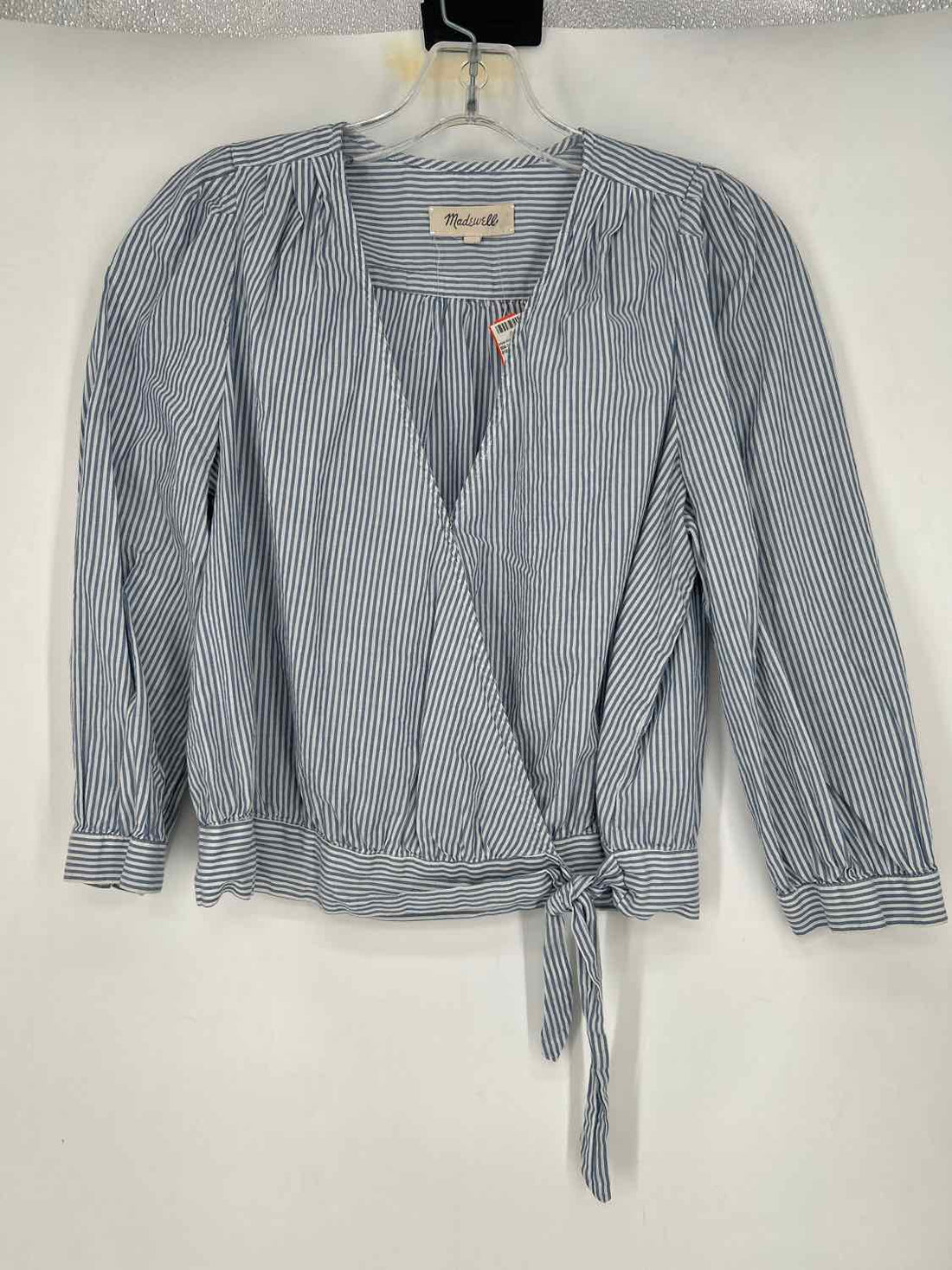 Madewell Size M Blue & White Striped Long Sleeve