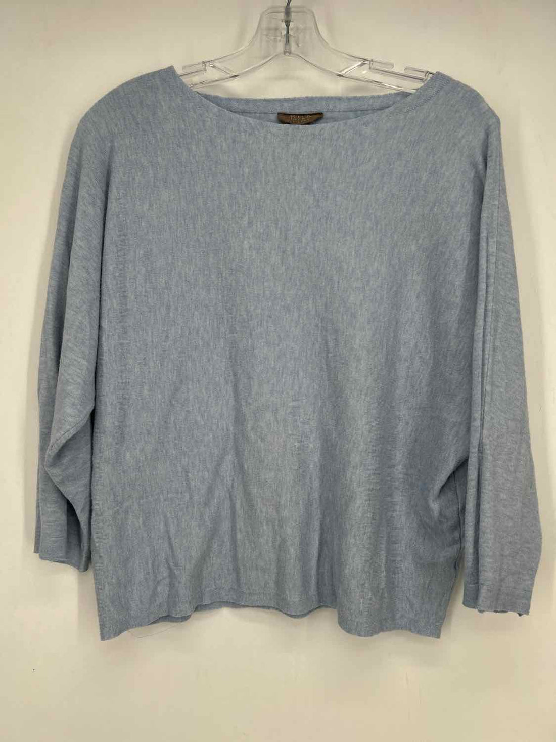 Mila Milano Size XL Light Blue Rayon Blend Sweater