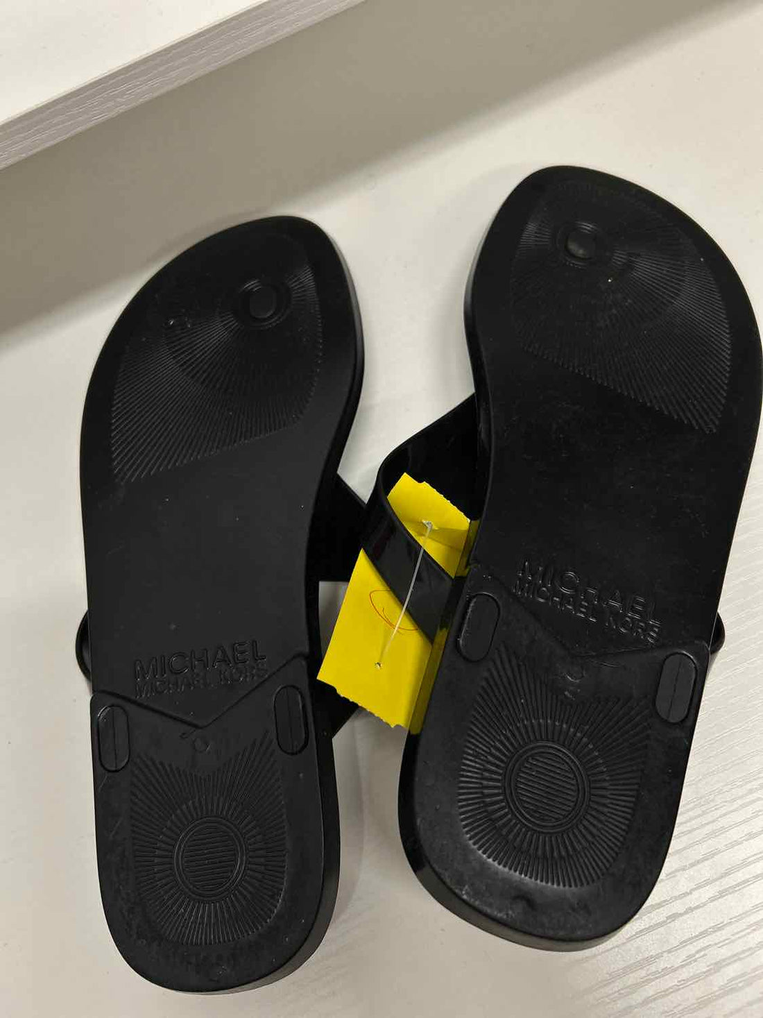 Michael Kors Women Size 8 Black Jelly Flip Flops