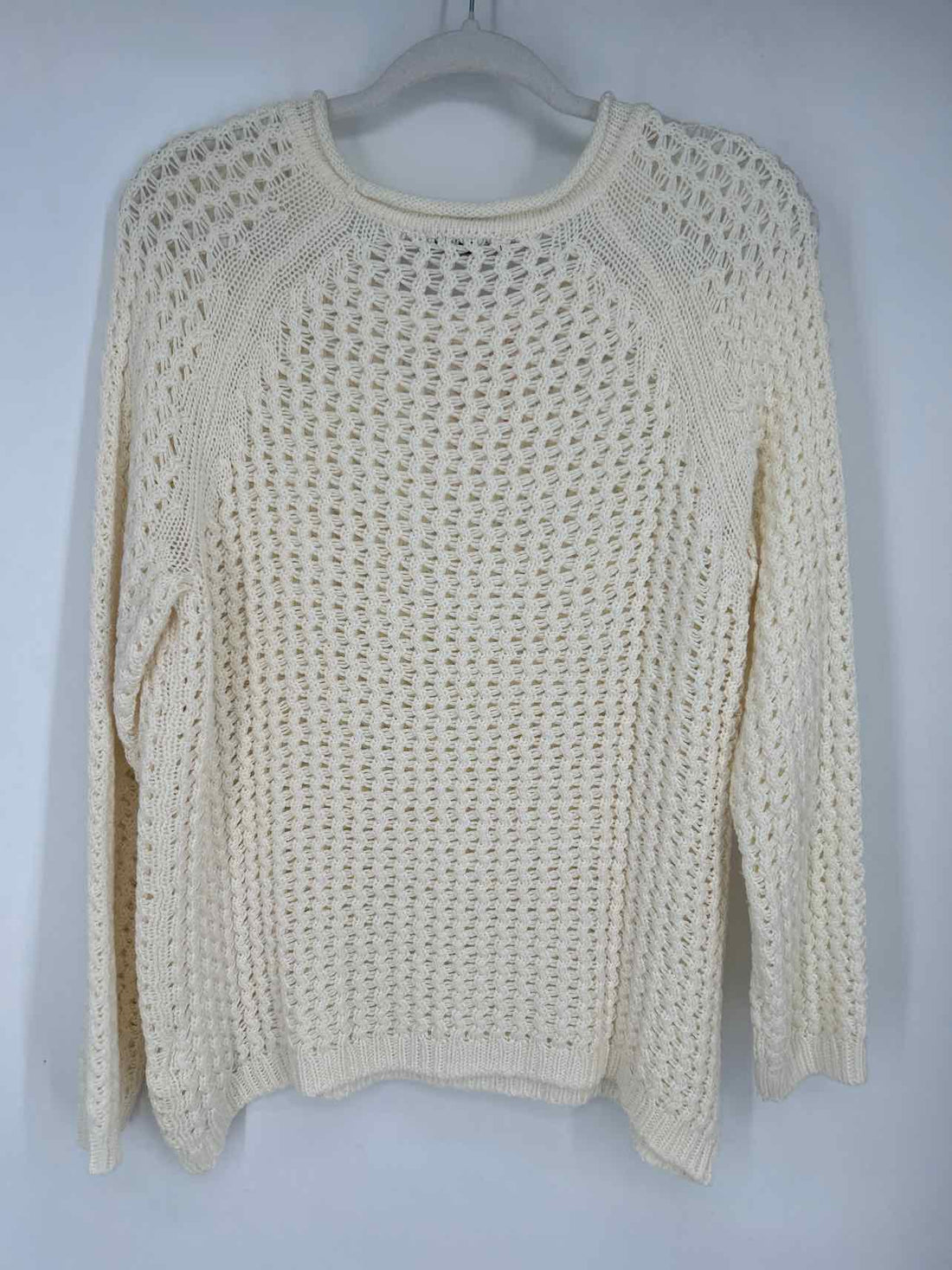 H&M Size L Ivory Open Knit Sweater