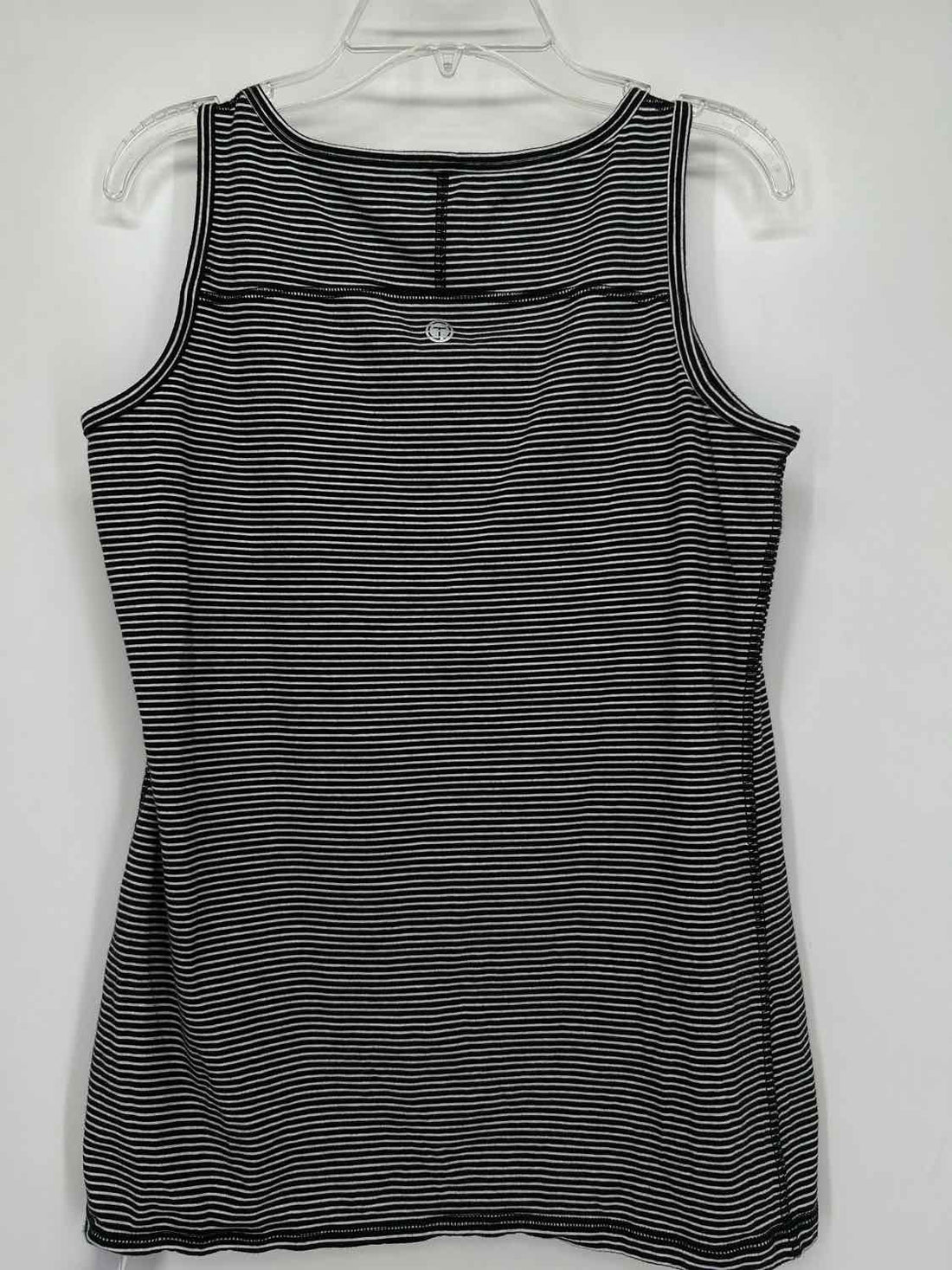 T By Talbots Size M Black Stripe Active Tops