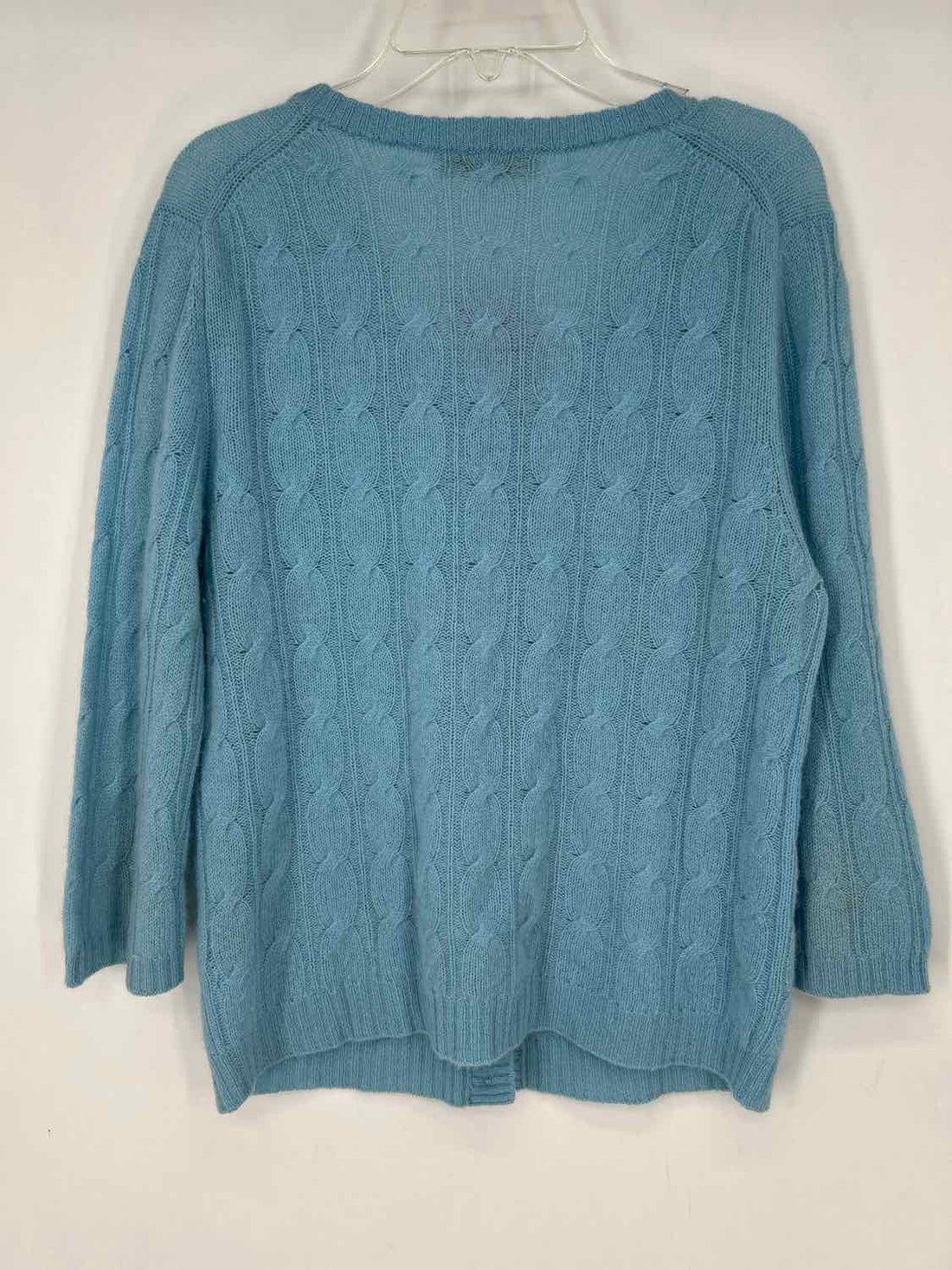 Kinross Cashmere Size M Blue Cashmere Cardigan