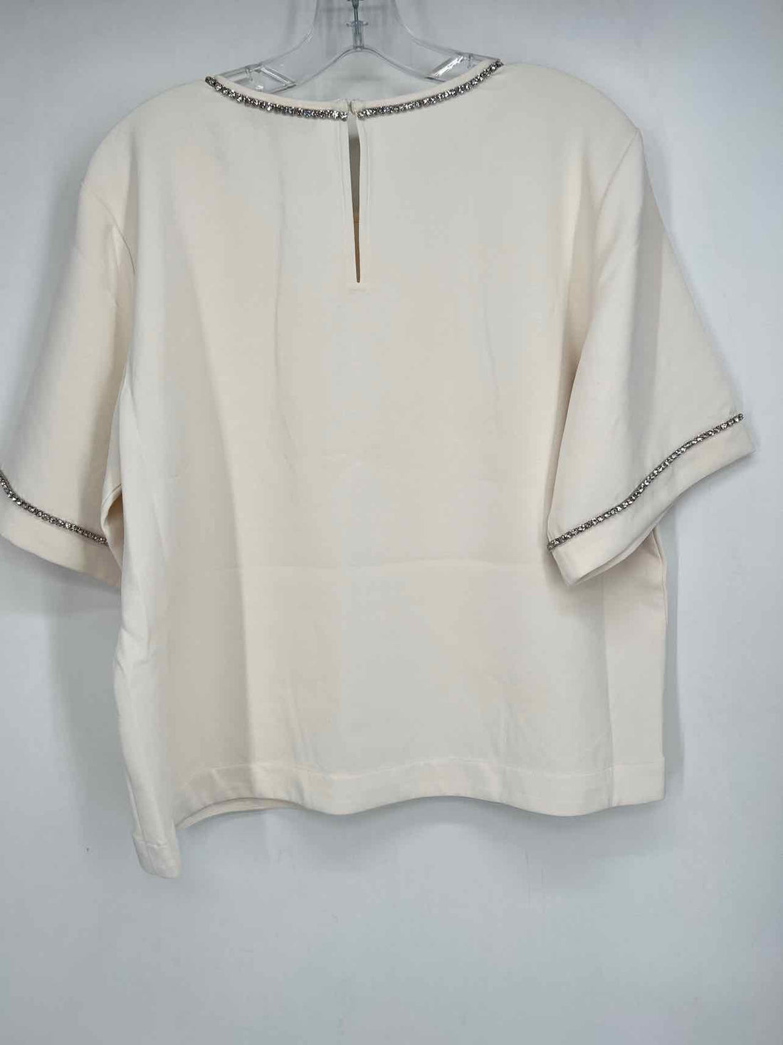 Loft Size L Off White NWT Short Sleeve