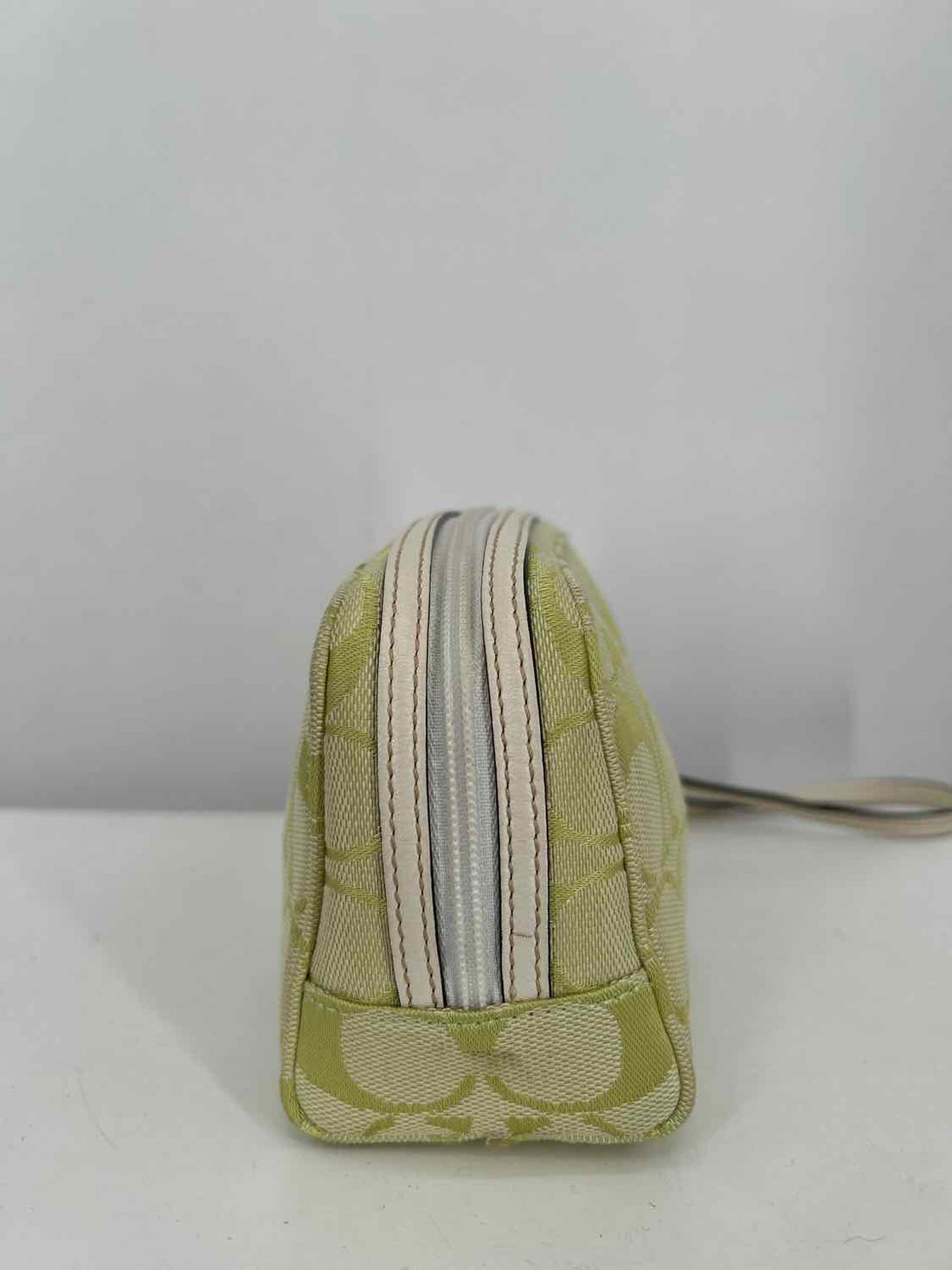 Coach Green Canvas Pre Owned Pouch