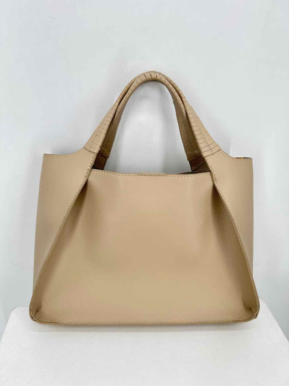 Melie Bianco Beige Vegan Leather Pre Owned Tote
