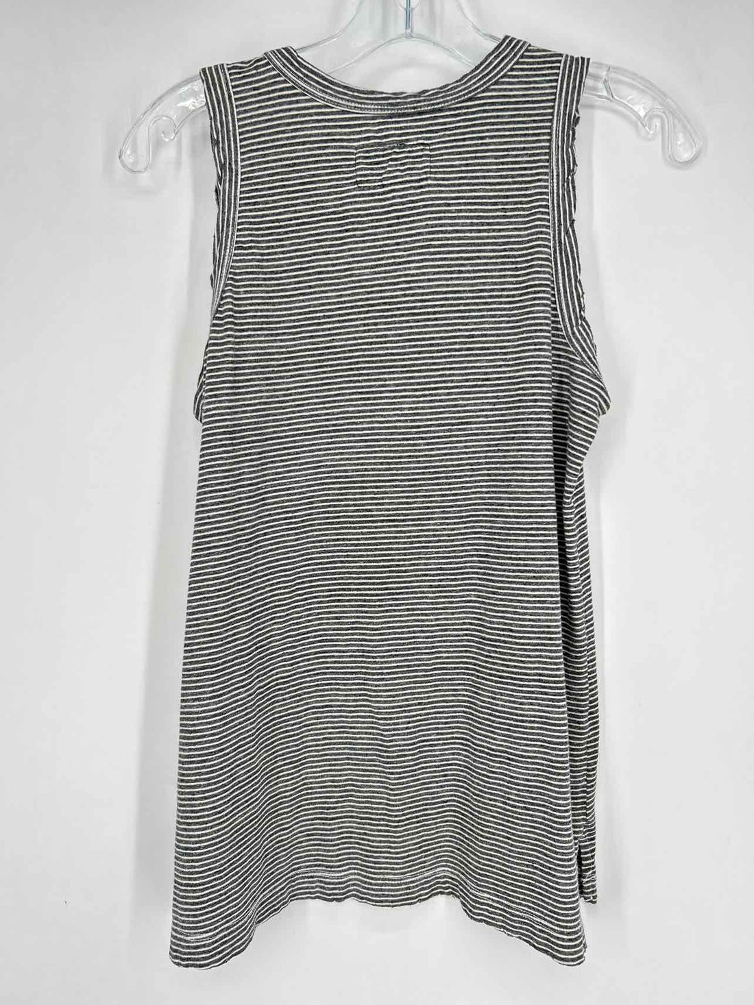 Current Elliot Size 0/Small Gray & White Striped Sleeveless