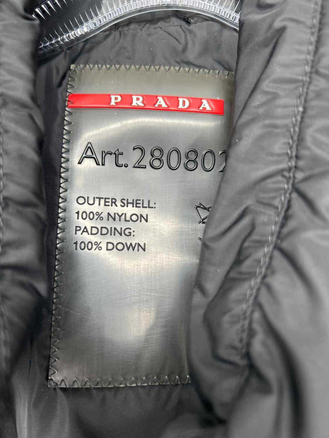 Prada Size 46/M Black Puffer Down Jacket (Outdoor)