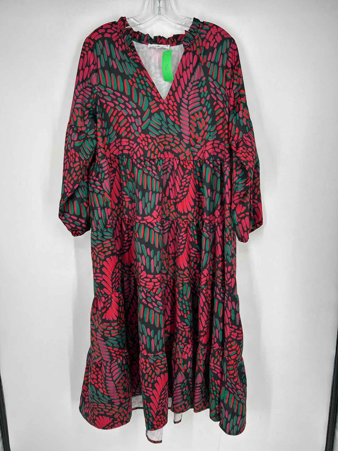 Michelle Mcdowell Size L Black Print Dress