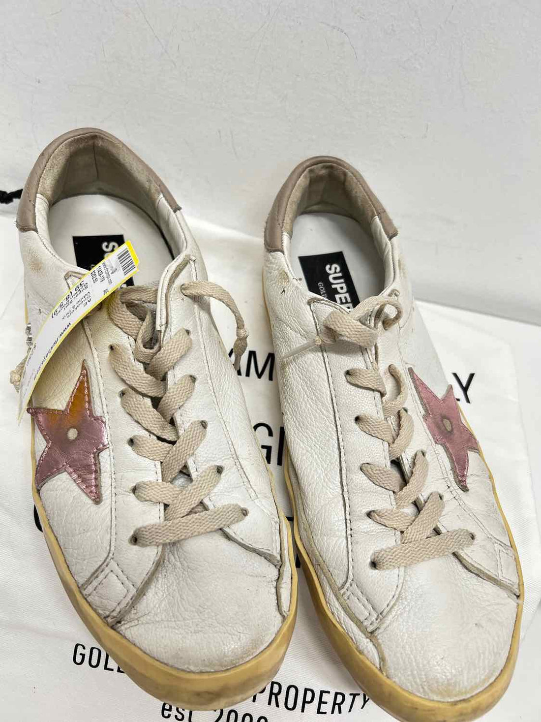 Golden Goose Women Size 39 (8.5-9) White & Pink Sneakers