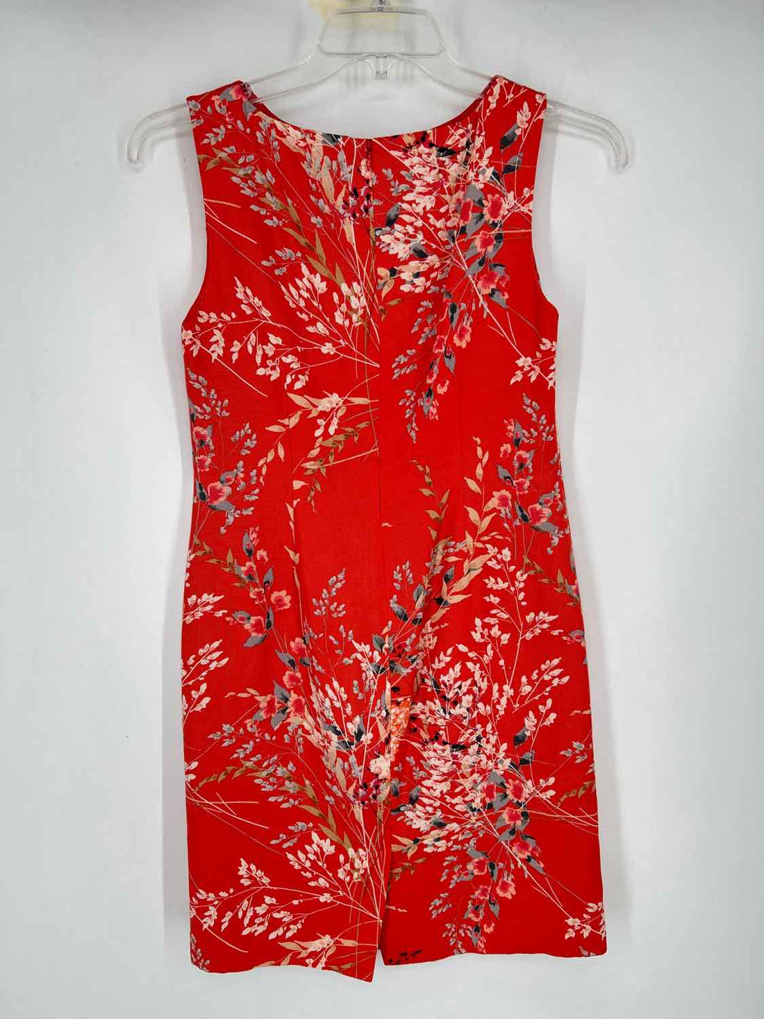 Talbots Size 6P Orange Floral Sleeveless Dress