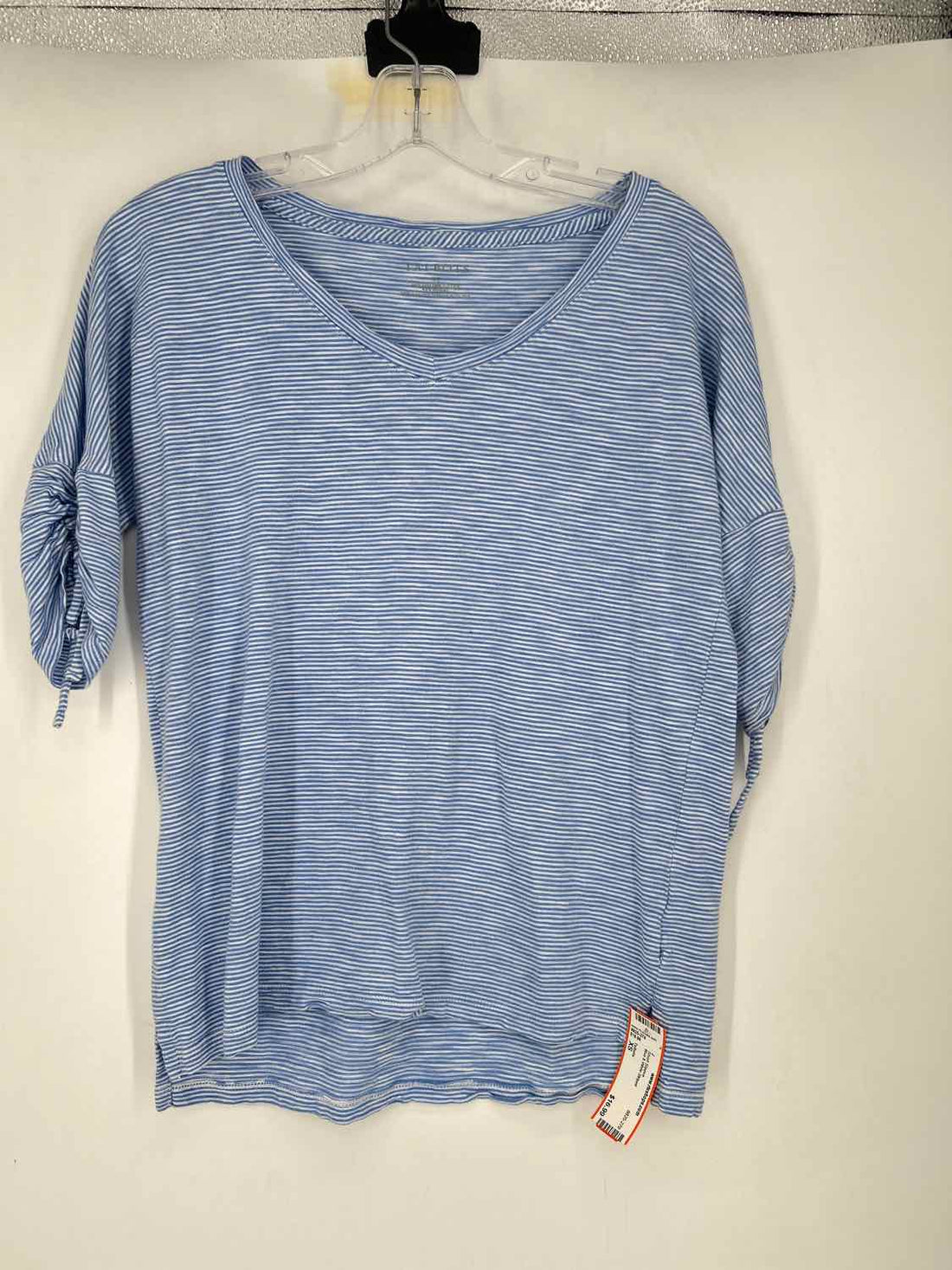 Talbots Size XS Blue & White Striped Short Sleeve