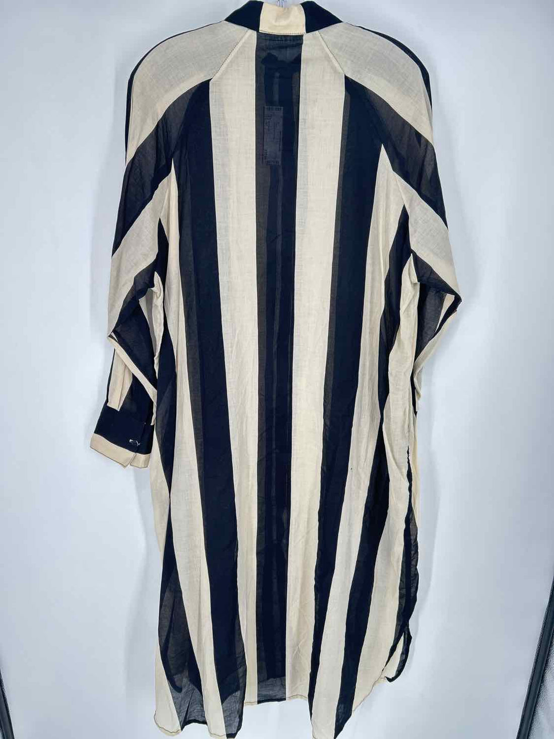Bel Kazan Size M Black & Tan Striped Dress