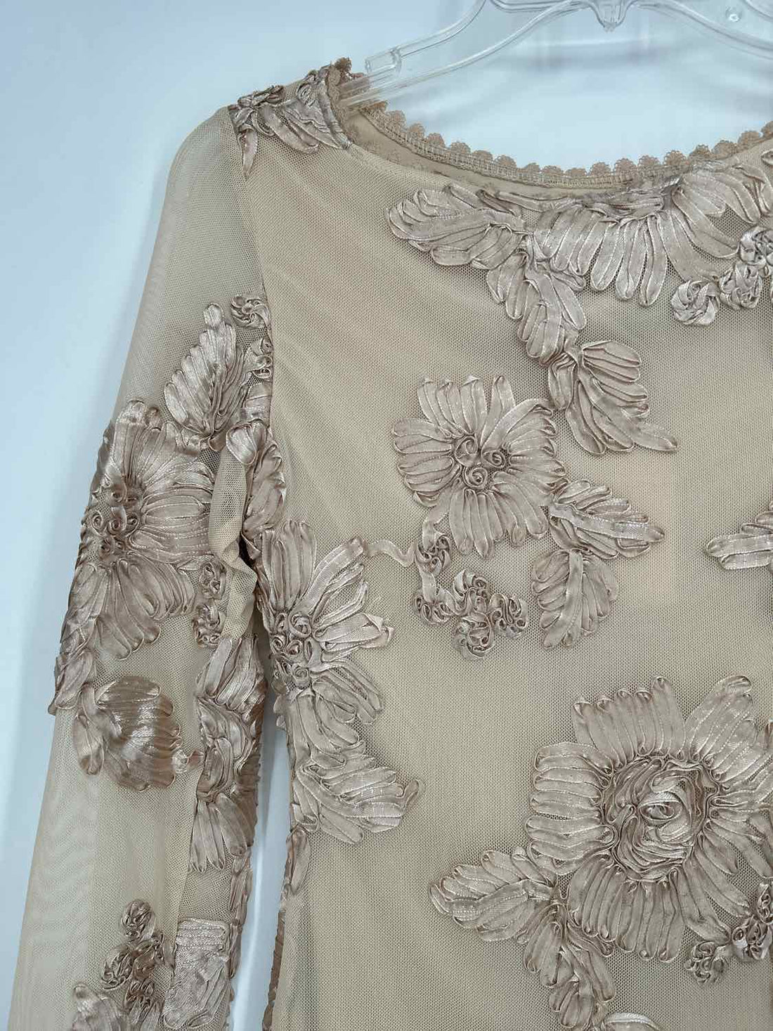 Baevely Size S Beige Long Sleeve Dress