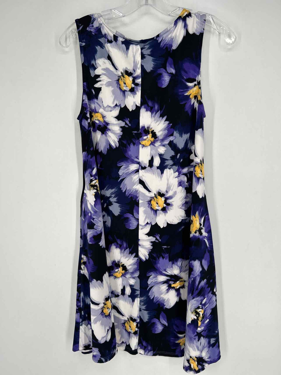 Nina Leonard Size S Purple Floral Sleeveless Dress