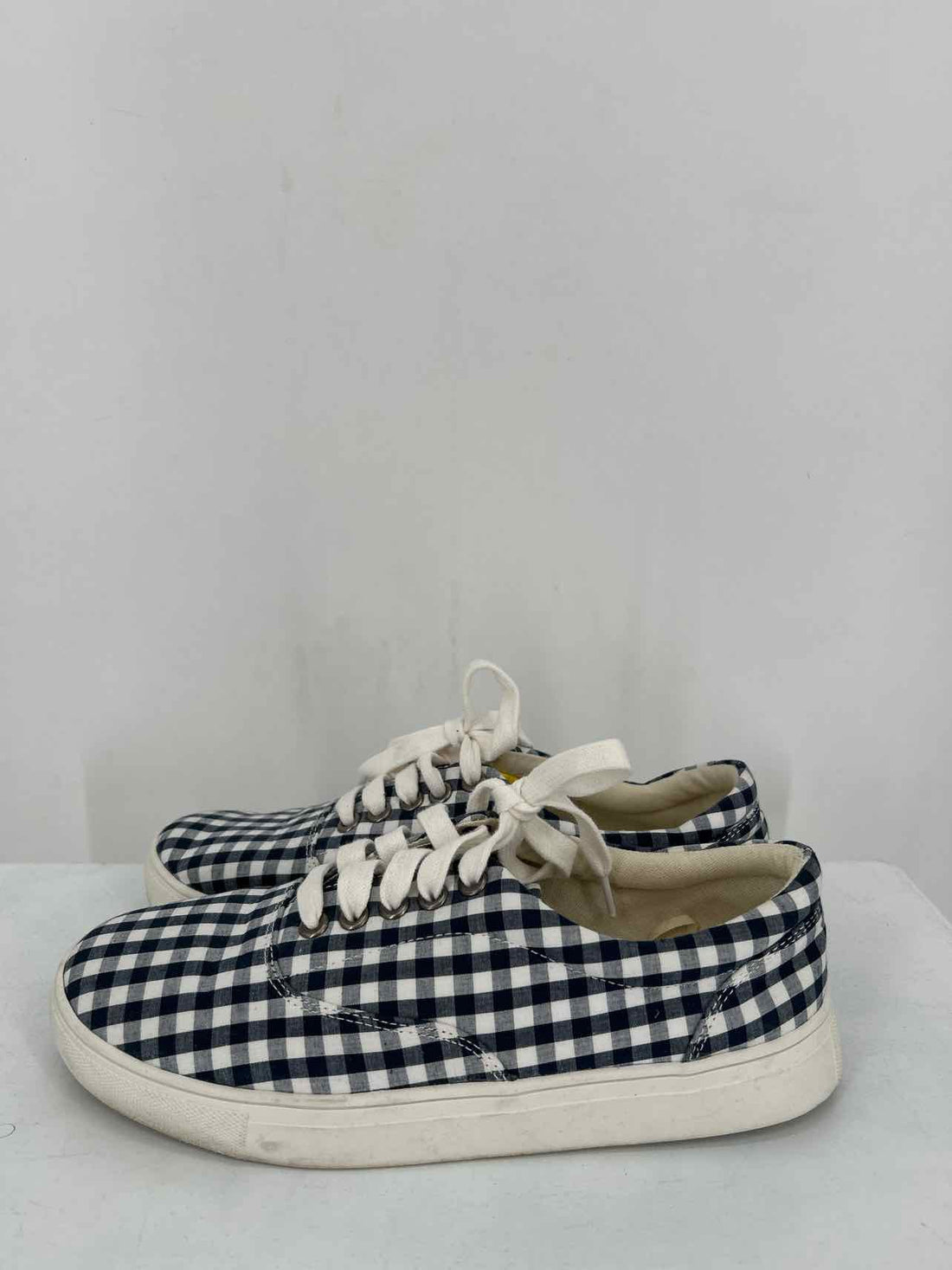 Talbots Women Size 7 Navy & White Gingham Sneakers