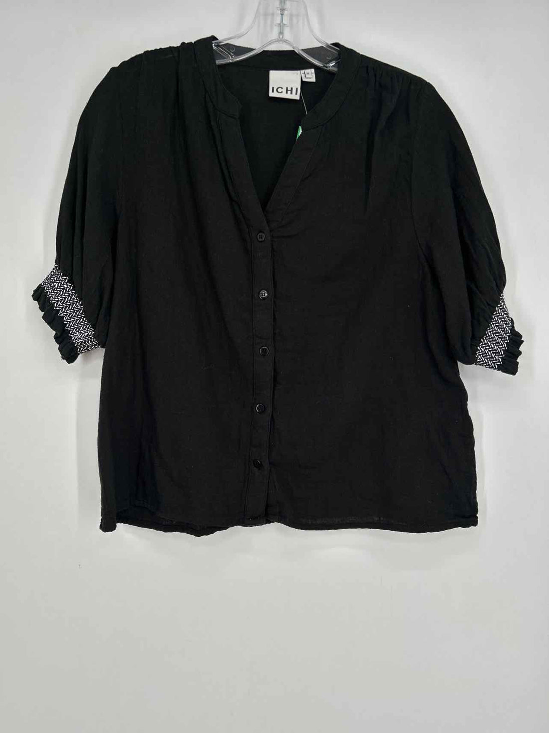 ICHI Size XS Black Short Sleeve