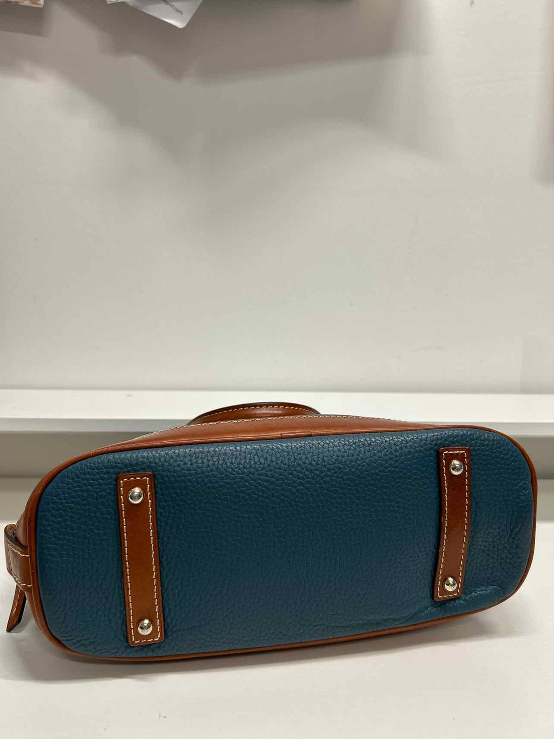 Dooney & Bourke Dark Teal Pebble Grain Domed Tote