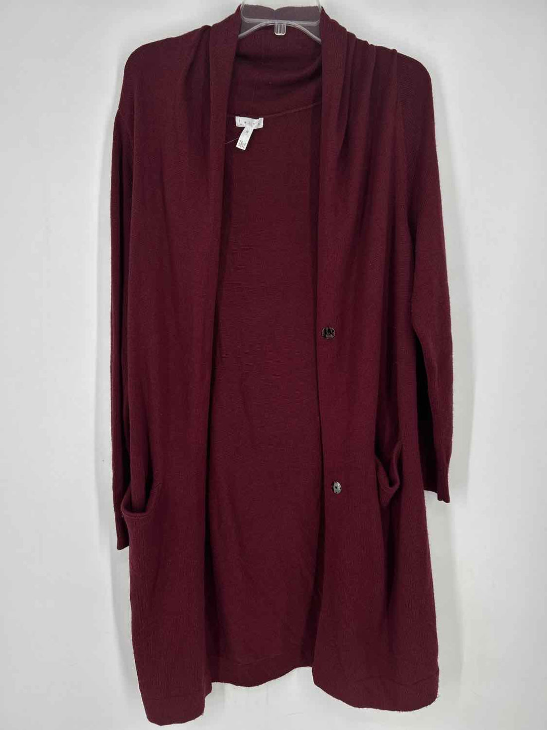Leith Size XL Burgandy Cardigan