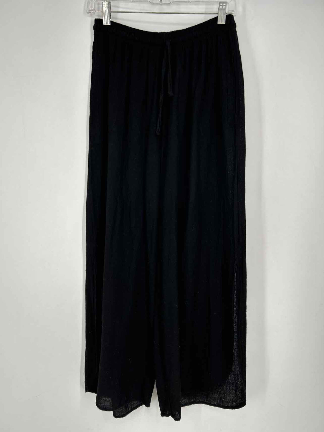 Cotton Natural Size L Black Pants