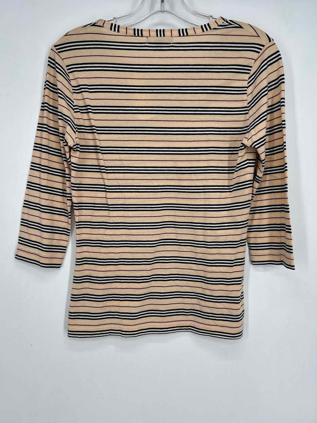 Burberry London Size M Beige Striped Long Sleeve