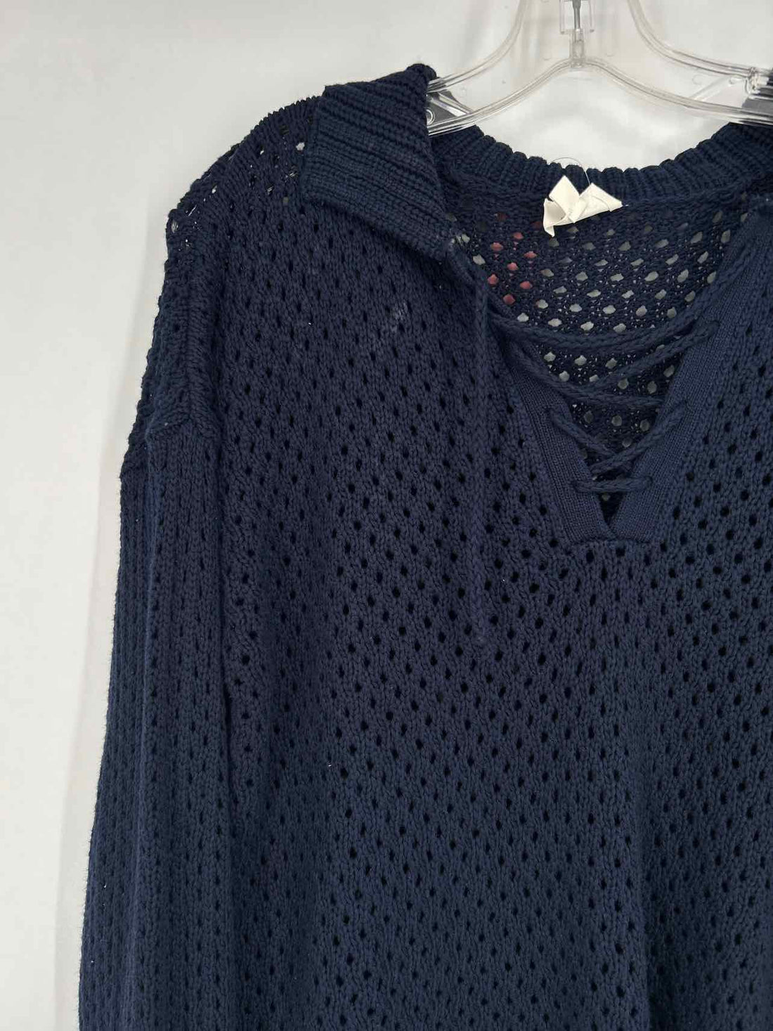 Cyrus Size S Navy Open Knit Sweater