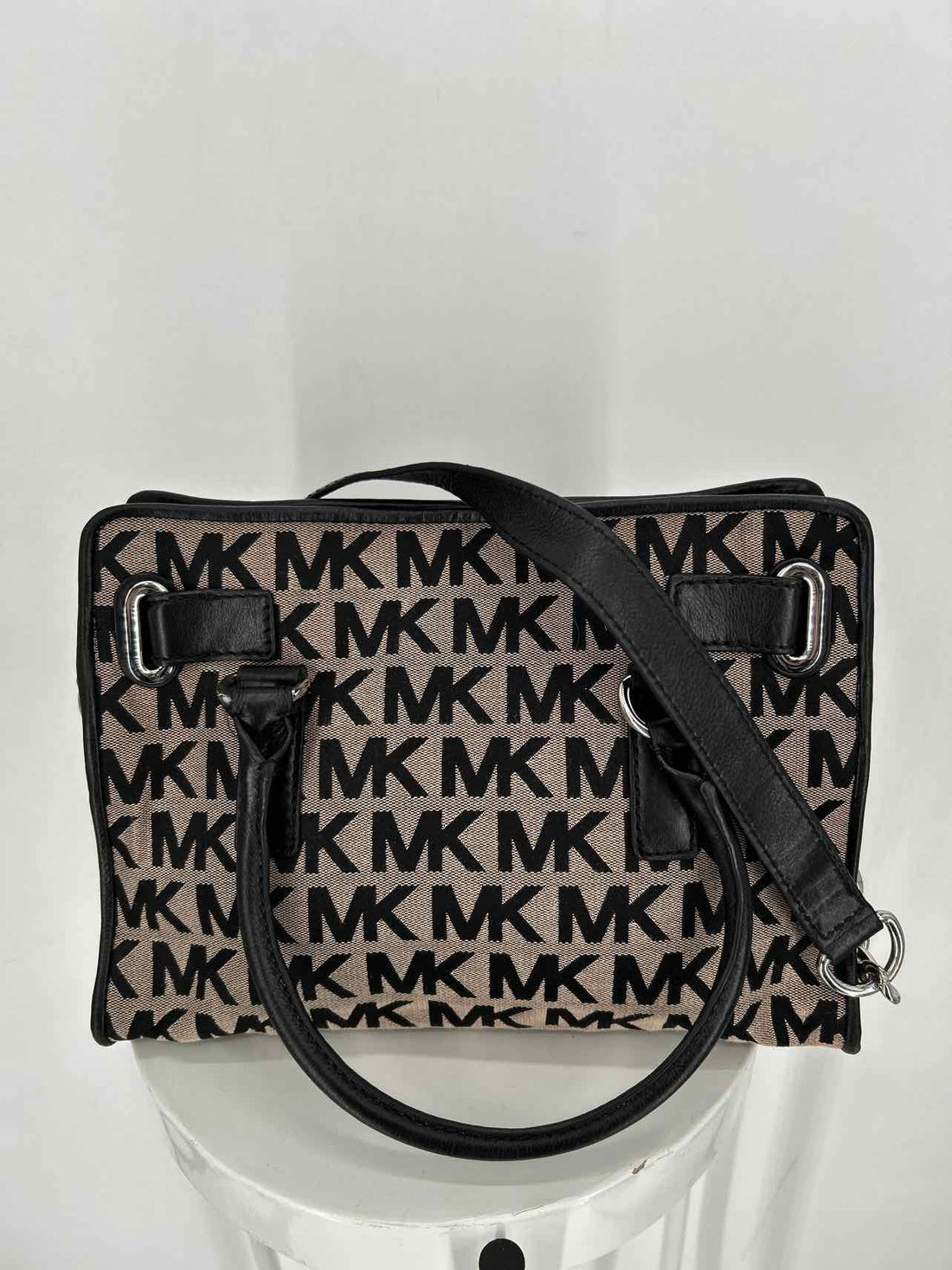 Michael Kors Hamilton Tan Print Small Satchel