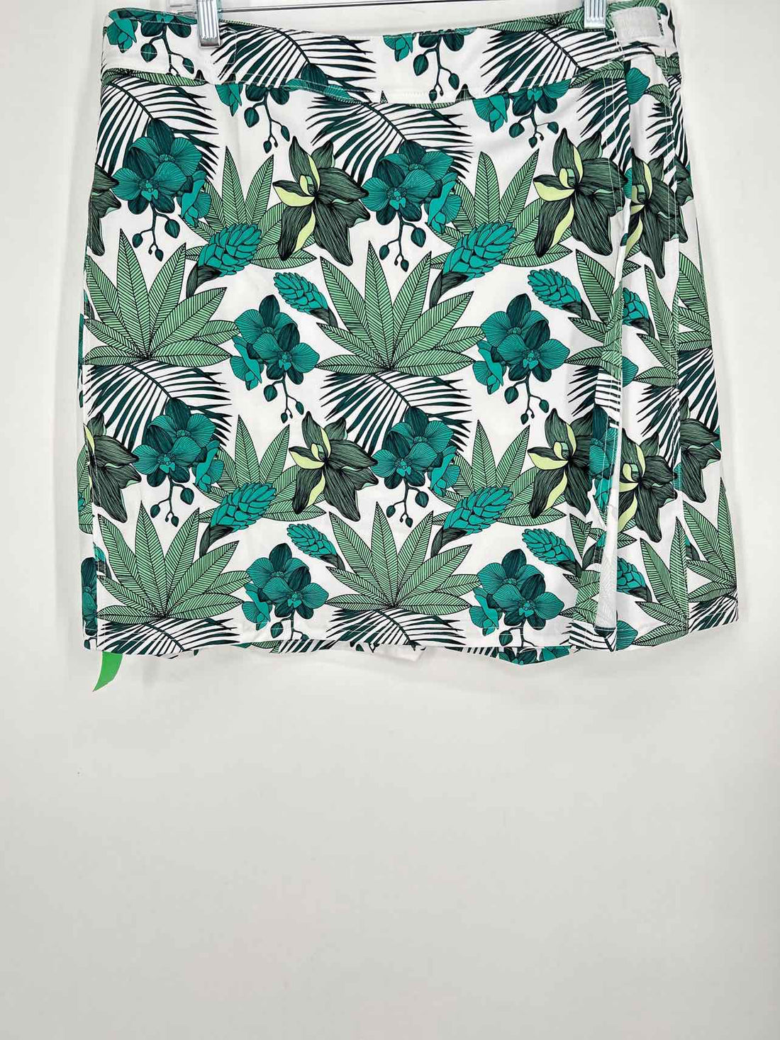 Rip Skirt Size L White & Green Print Skirts