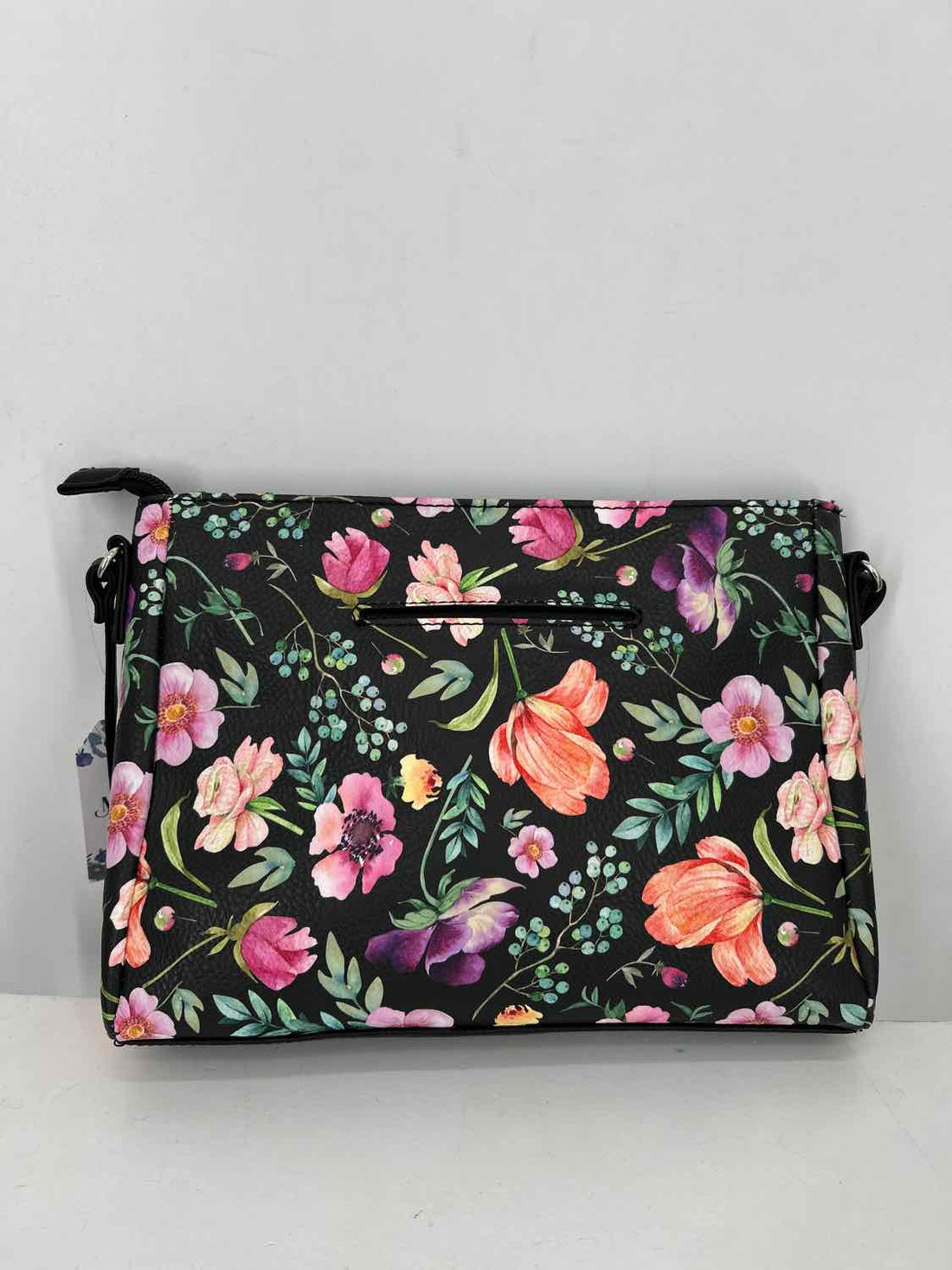 Multi Sac Black Floral NWT Crossbody