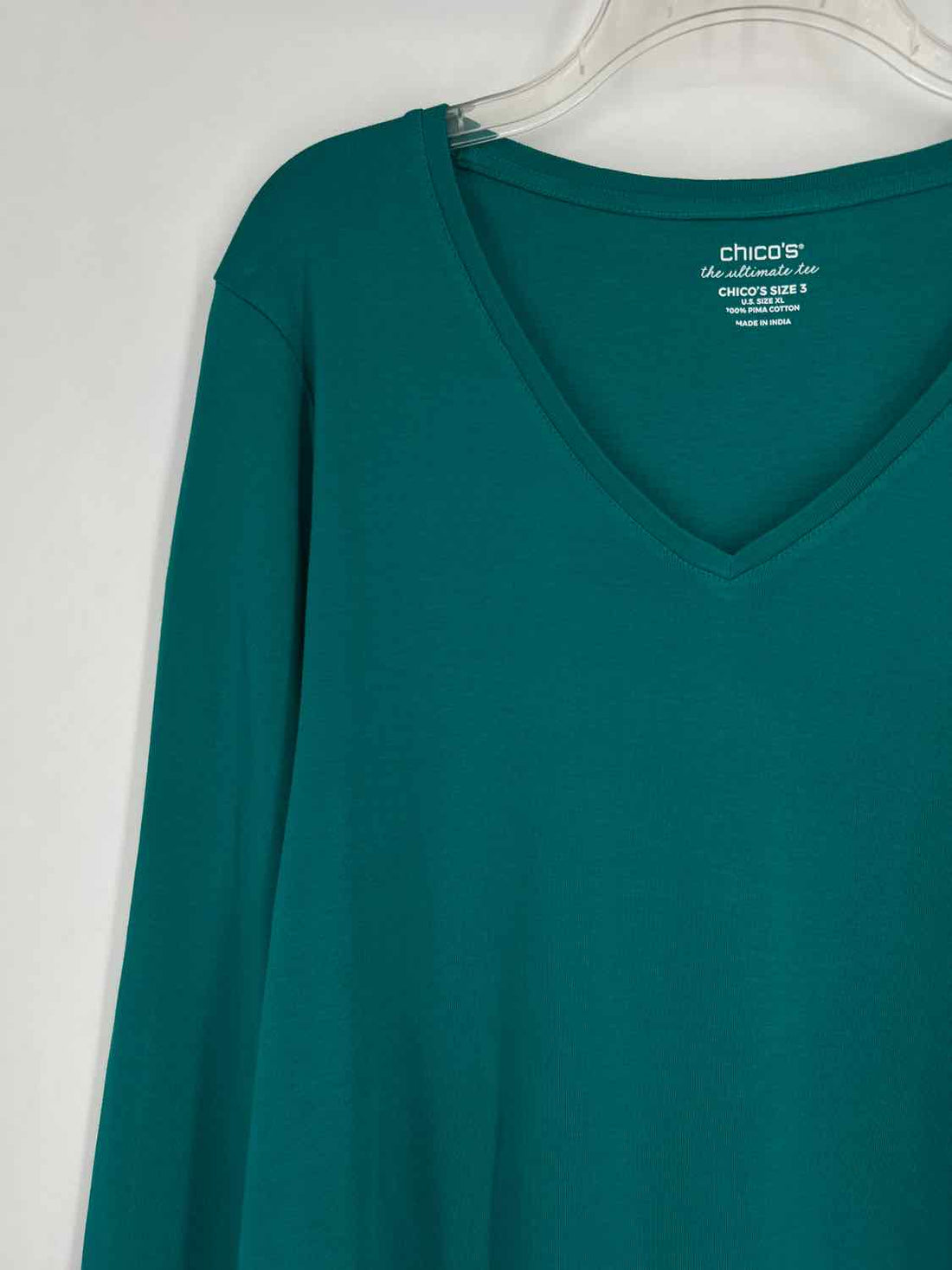 Chicos Size 3(XL) Teal Long Sleeve