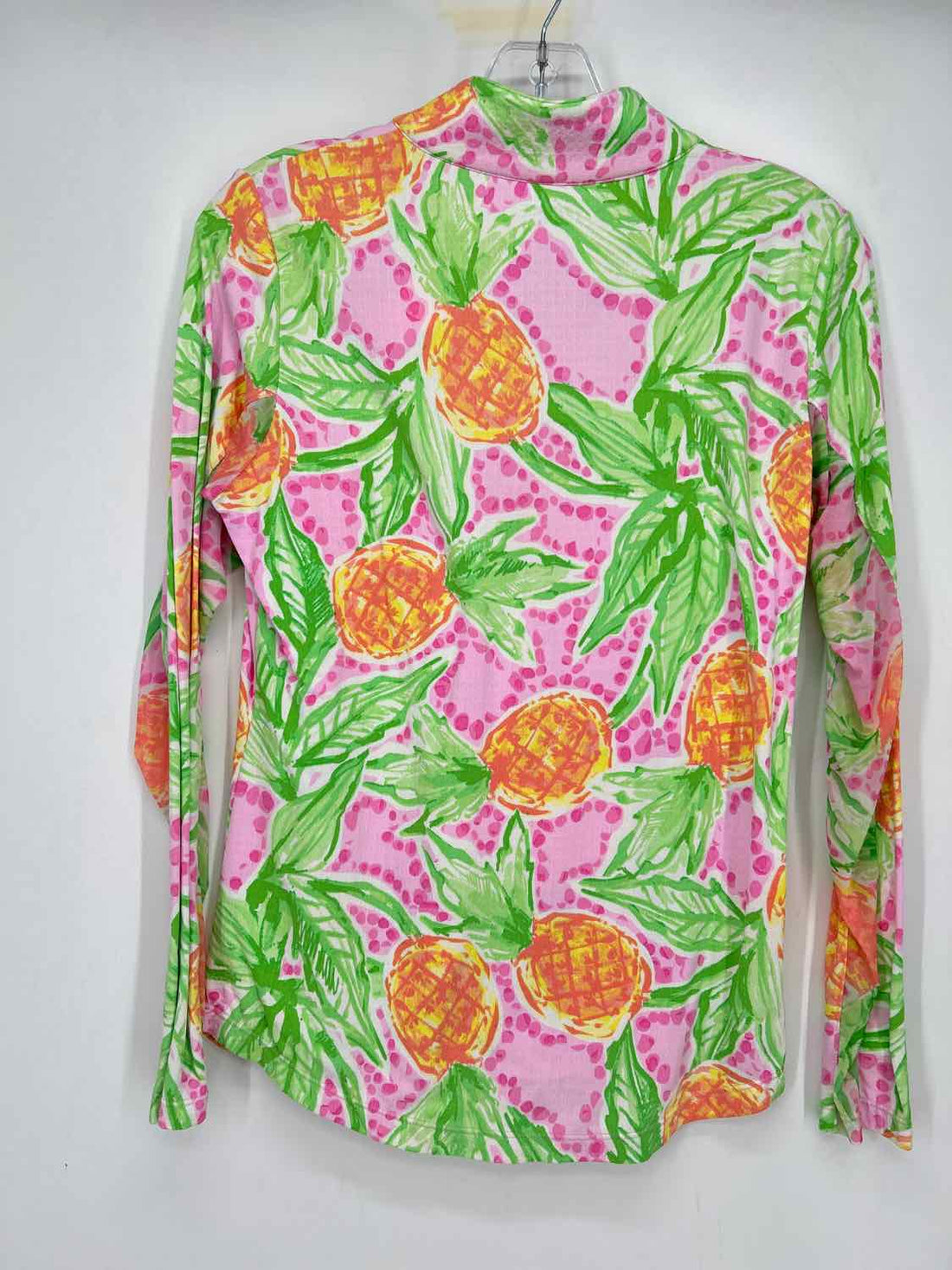 Gottex Size S Pink & Green Print Long Sleeve Active Tops