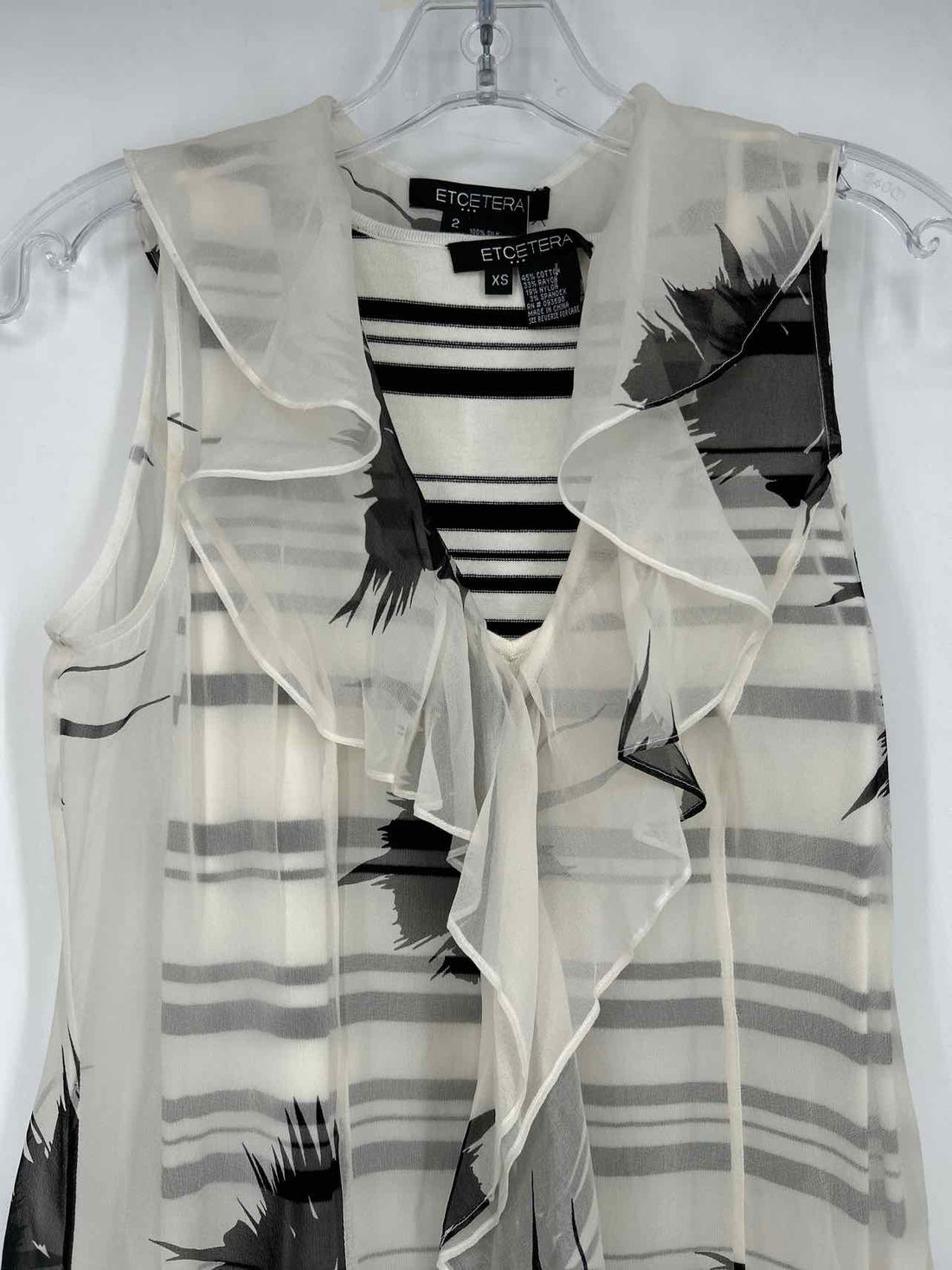 Etcetera Size XS/2 Black & White Dress