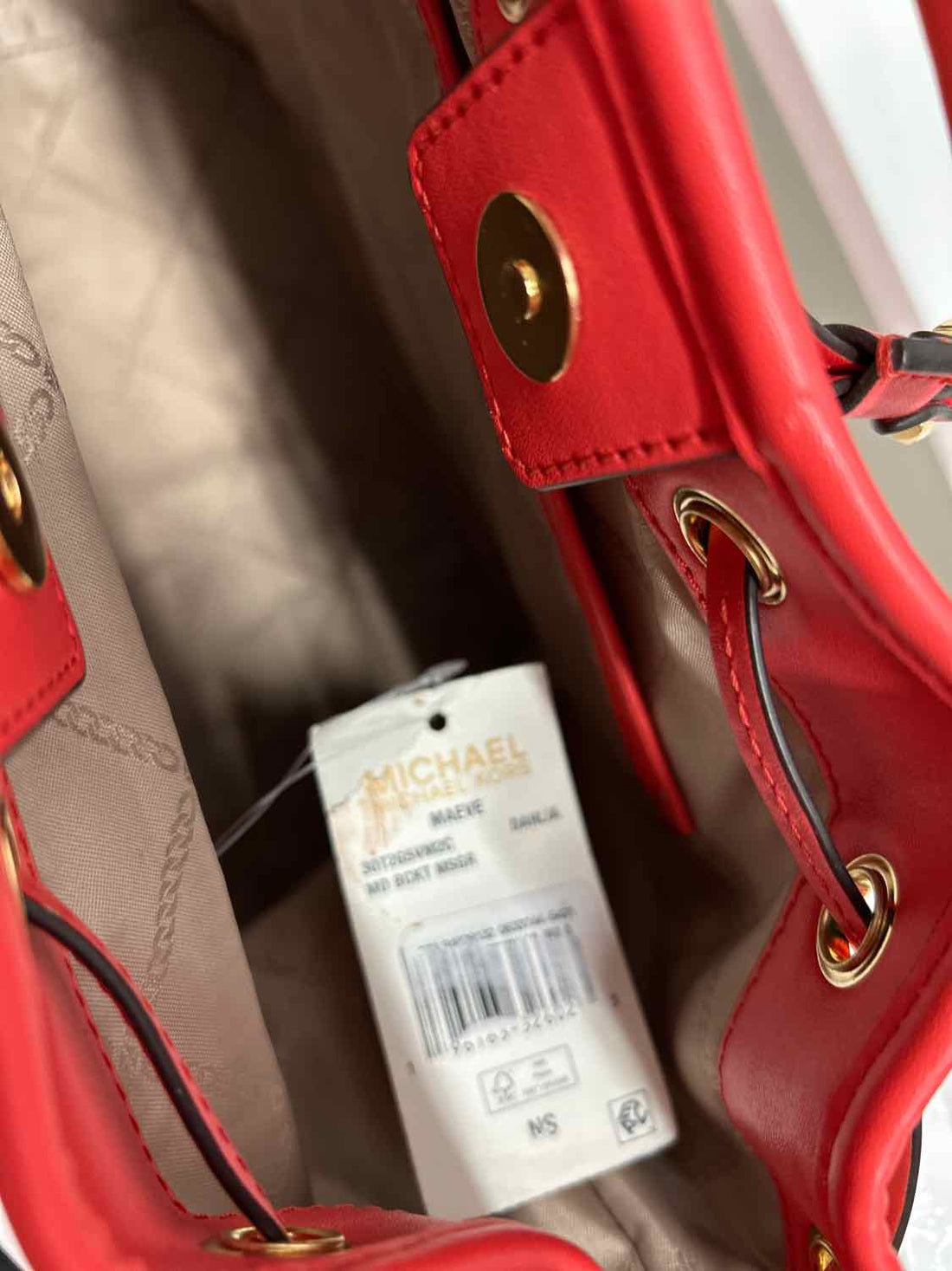 Michael Kors Coral & Cream Canvas/Leather NWT Purse